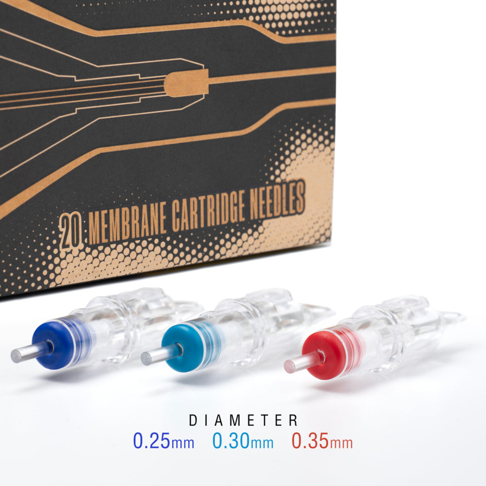 EIKON CARTRIDGES - HOLLOW ROUND LINERS LONG TAPER 0.35MM