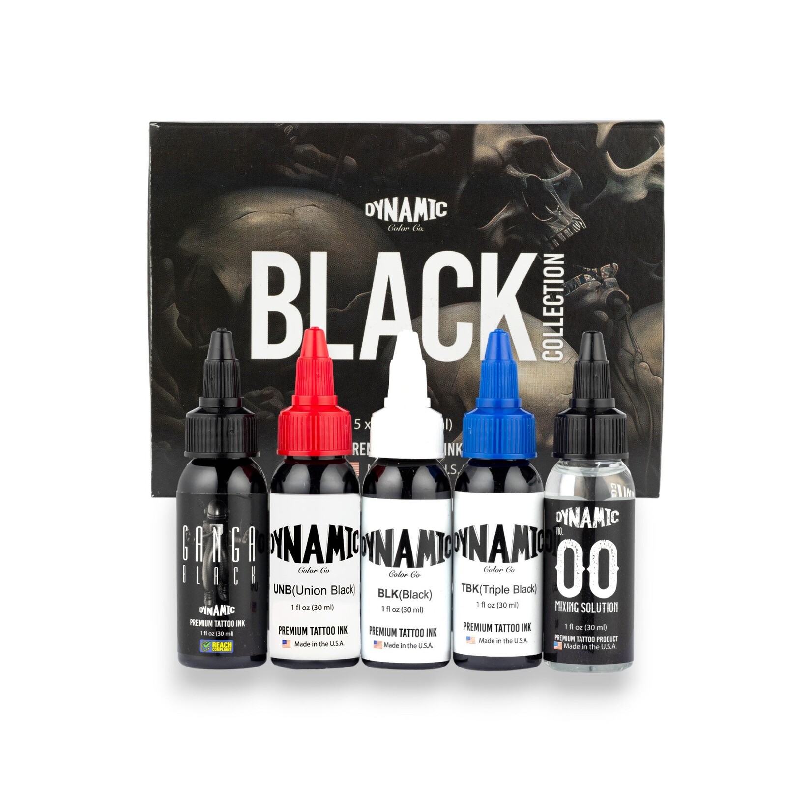 DYNAMIC INK - THE BLACK COLLECTION - 1OZ BOTTLE COLOR SET