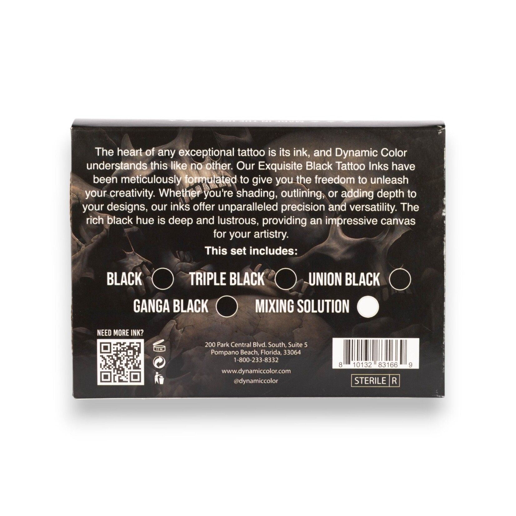 DYNAMIC INK - THE BLACK COLLECTION - 1OZ BOTTLE COLOR SET