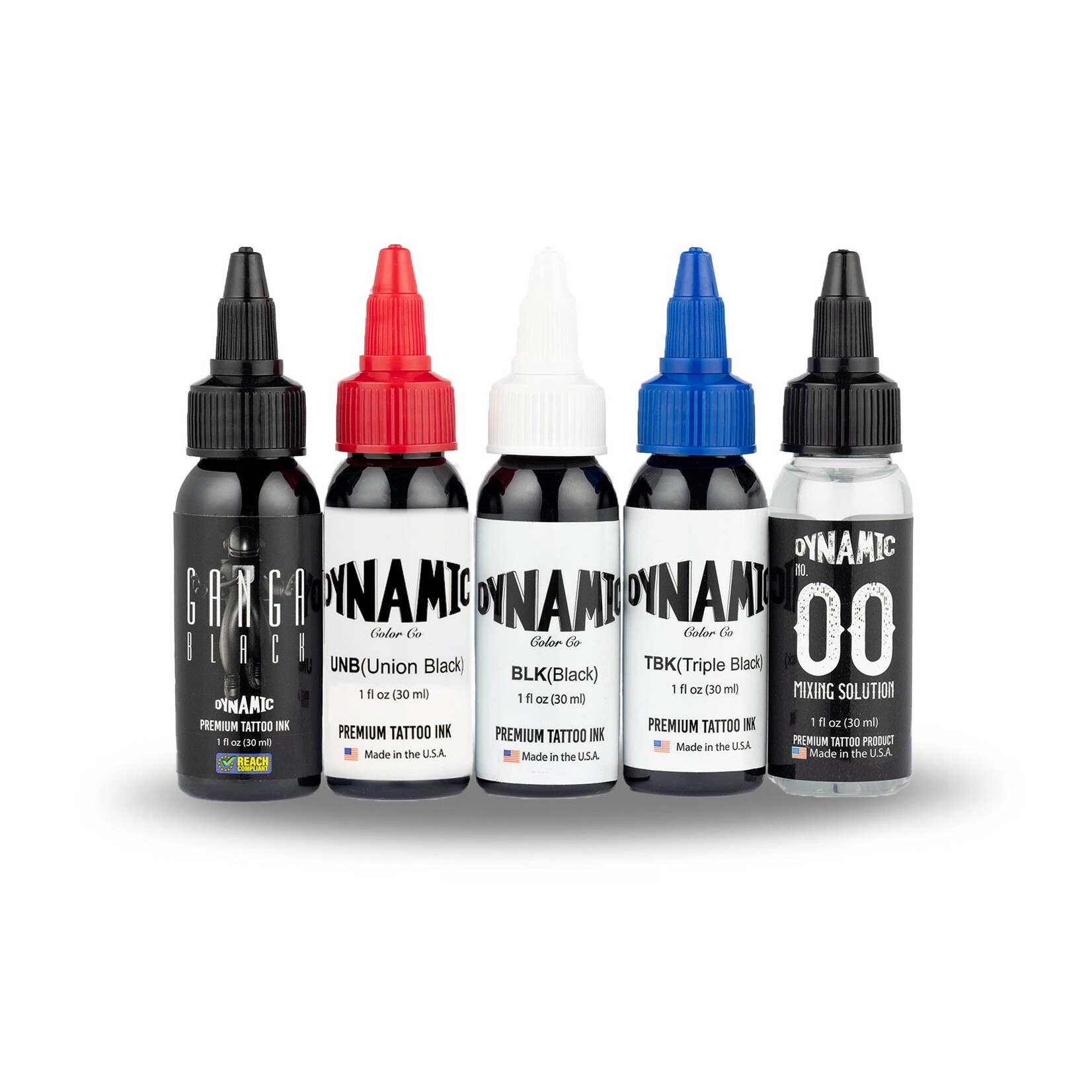 DYNAMIC INK - THE BLACK COLLECTION - 1OZ BOTTLE COLOR SET