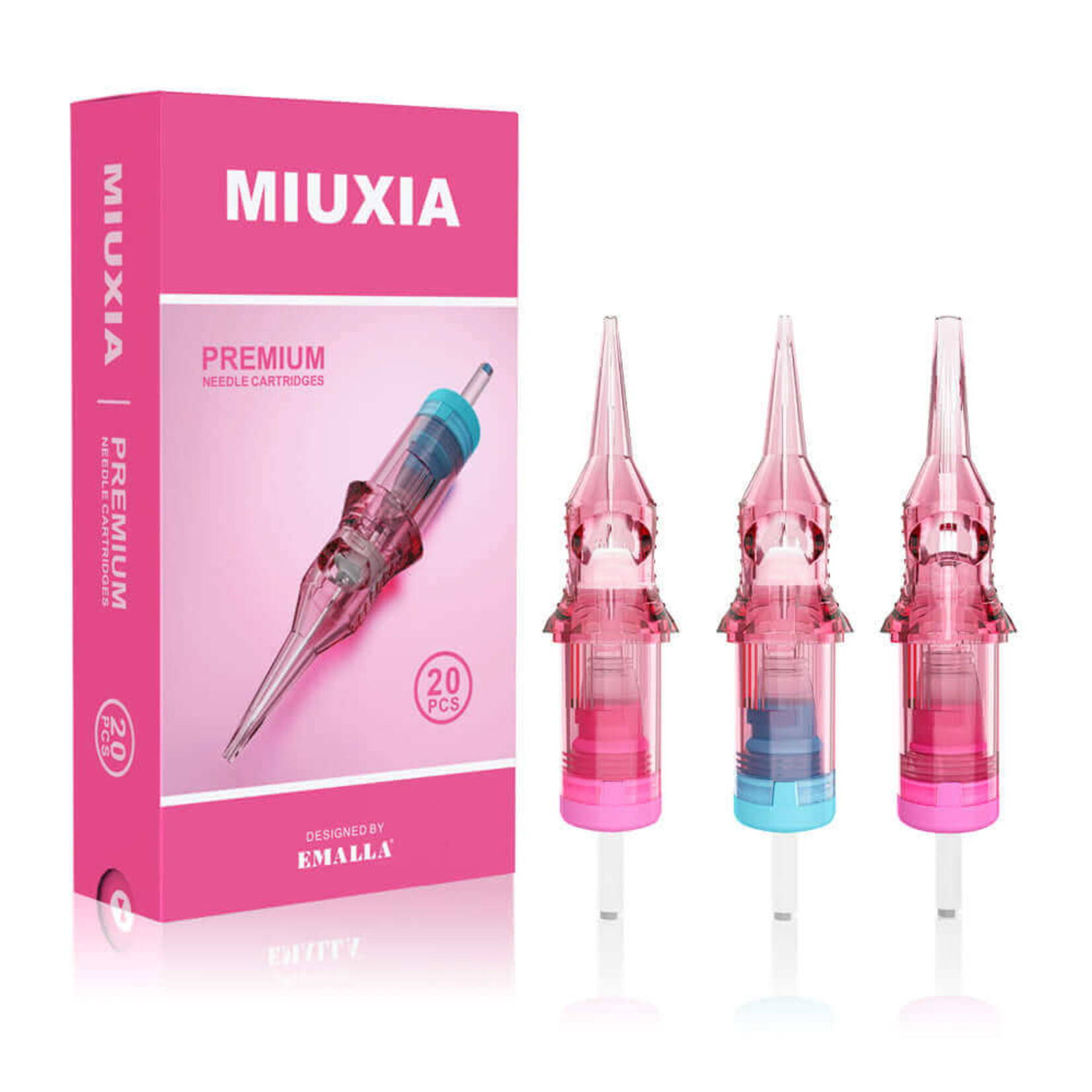 EMALLA MIUXIA PMU PREMIUM CARTRIDGES V TIPS ROUND LINER (Box of 20)