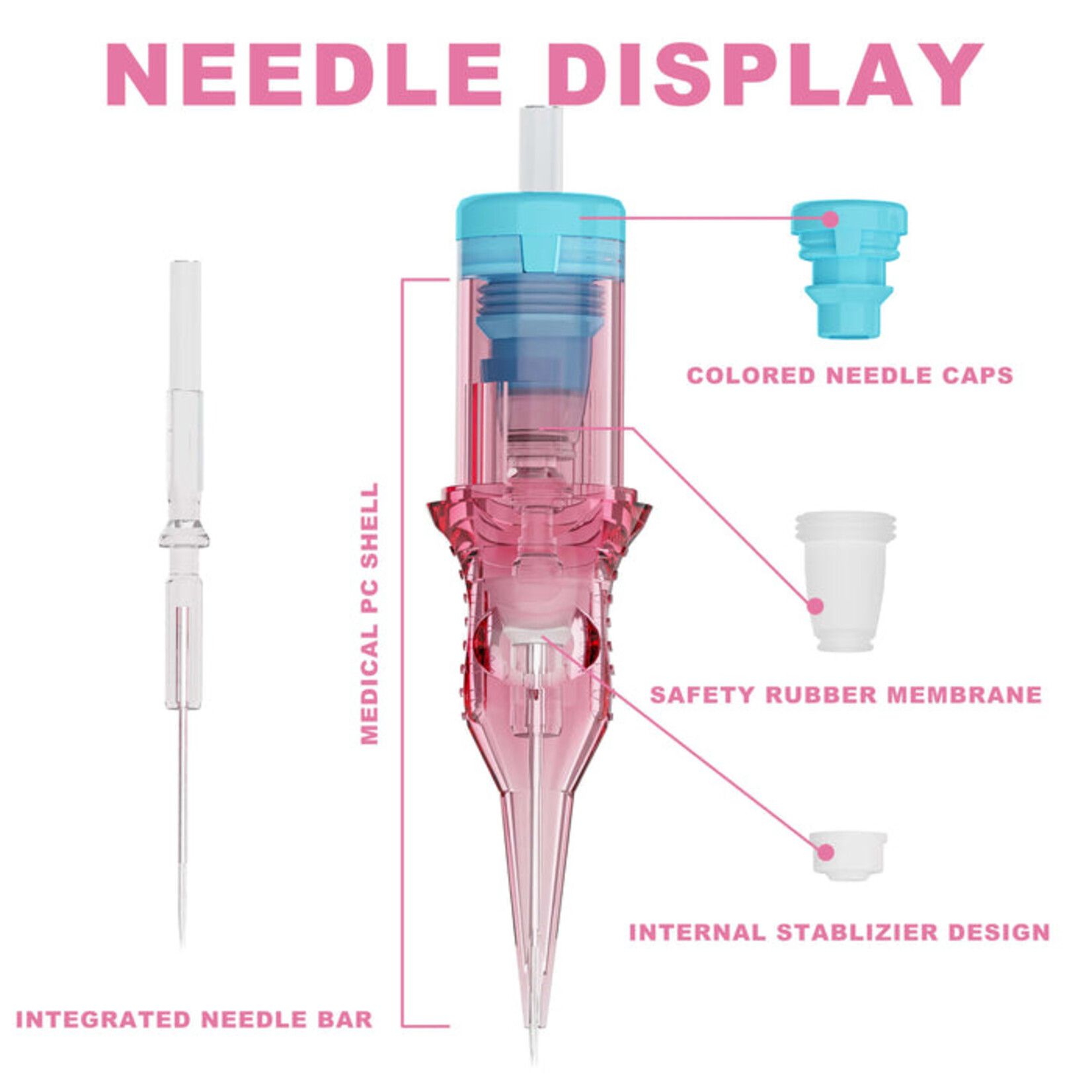 EMALLA MIUXIA PMU PREMIUM CARTRIDGES V TIPS ROUND LINER (Box of 20)