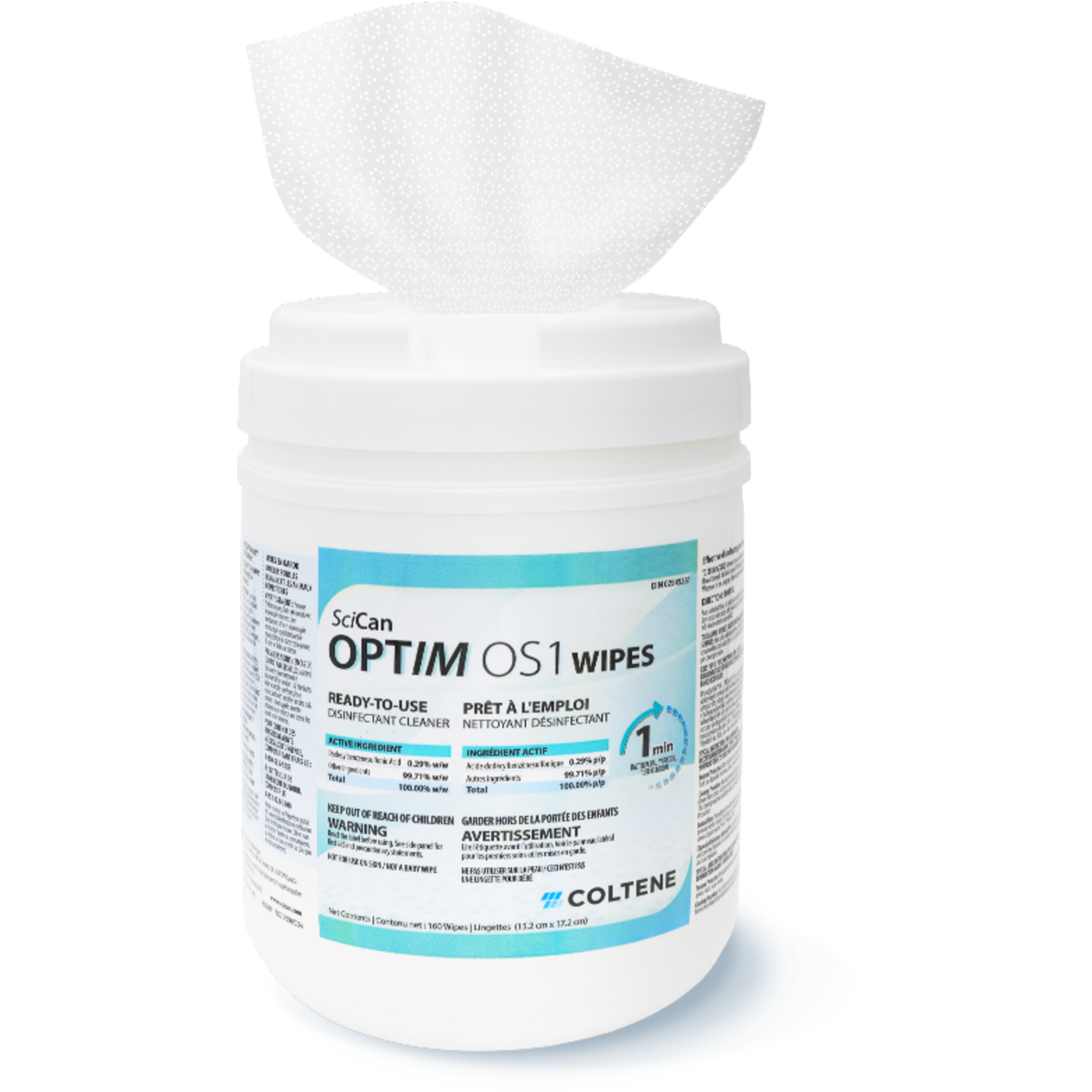 SCI CAN OPTIM  OS1 WIPES 15.2cm x 17.2 cm (160)