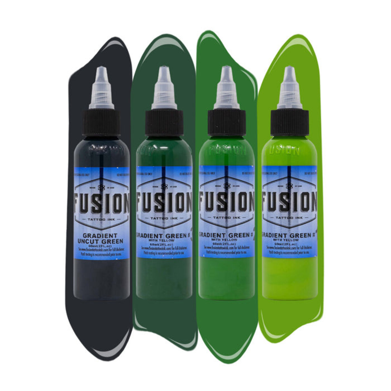 FUSION INK - GRADIENT GREEN WITH YELLOW 4 PACK 1oz