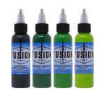 FUSION INK - GRADIENT GREEN WITH YELLOW 4 PACK 1oz