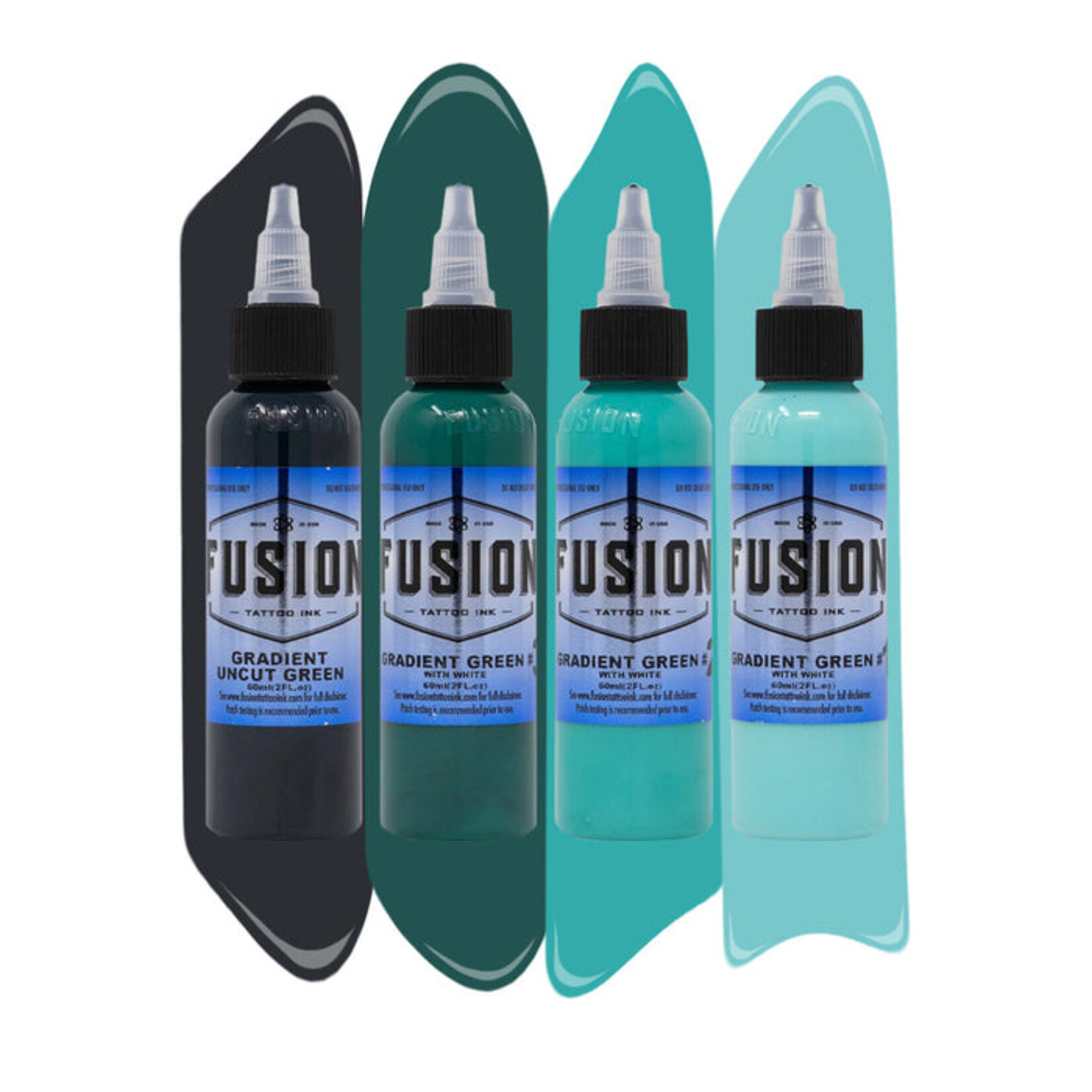 FUSION INK - GRADIENT GREEN WITH WHITE 4 PACK 1oz