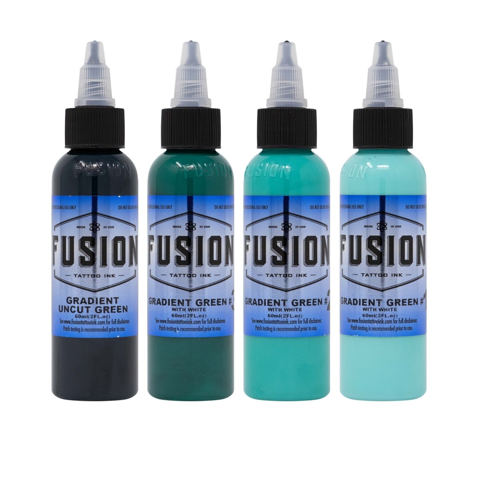 FUSION INK - GRADIENT GREEN WITH WHITE 4 PACK 1oz