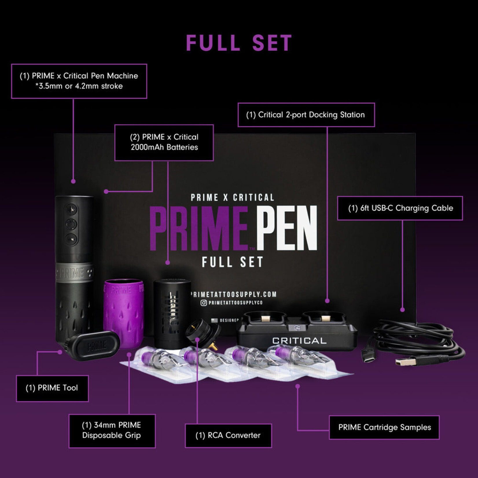 PRIME PEN X CRITICAL - FULL SET
