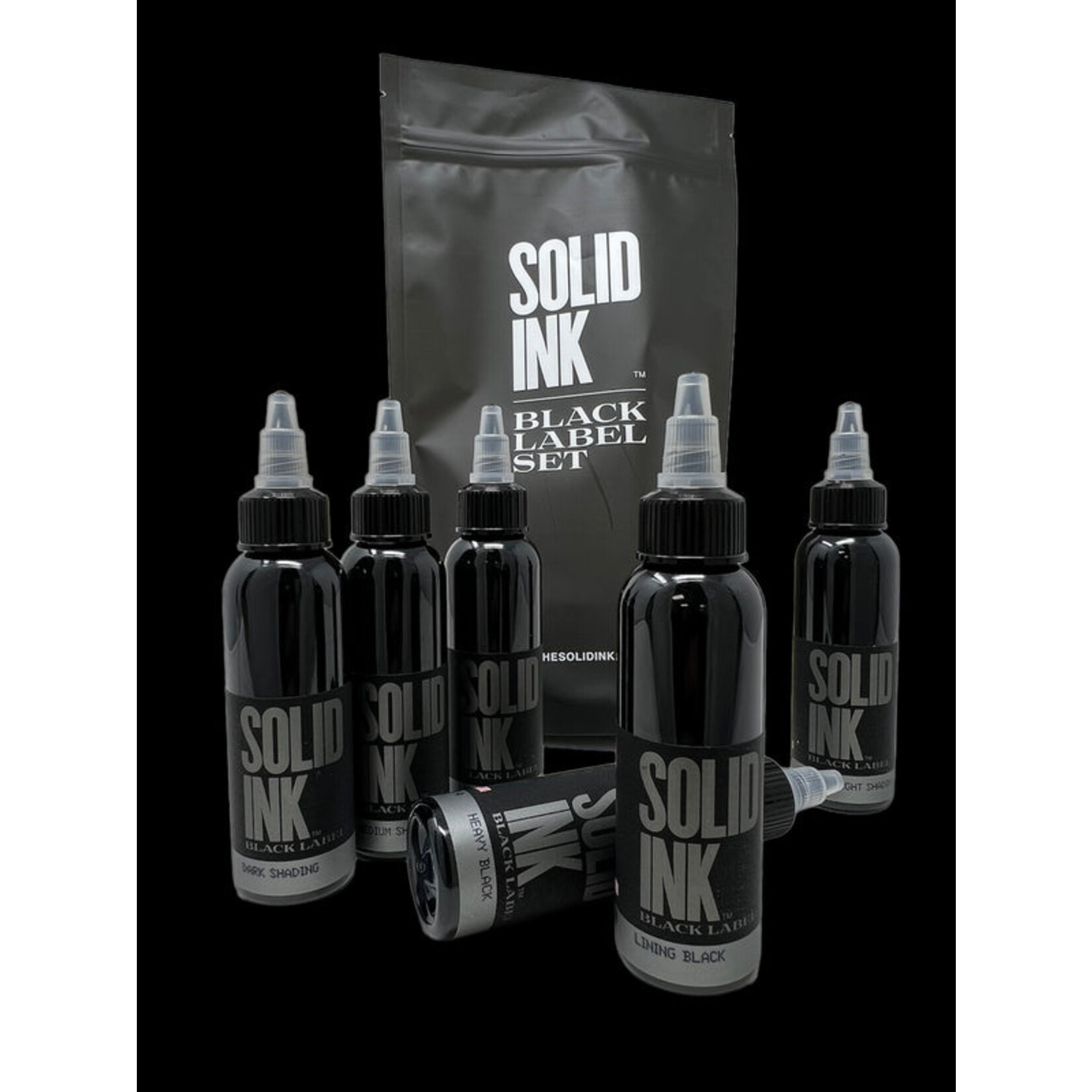 SOLID INK BLACK LABEL - GREY WASH SET INCLUDING LINING AND HEAVY (6 for the price of 5)