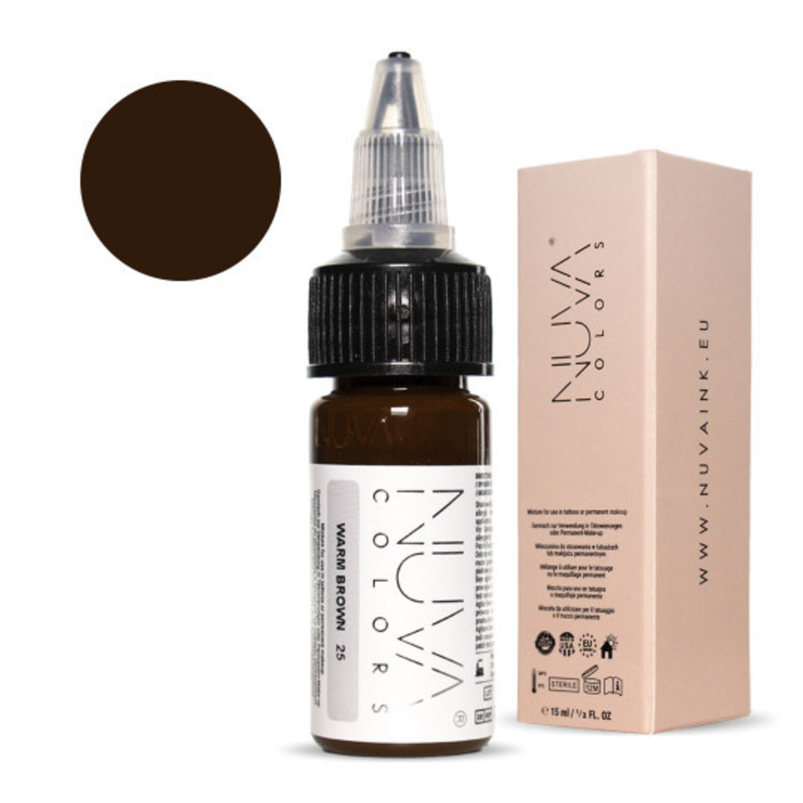 NUVA COLORS - 25 WARM BROWN - 15ml