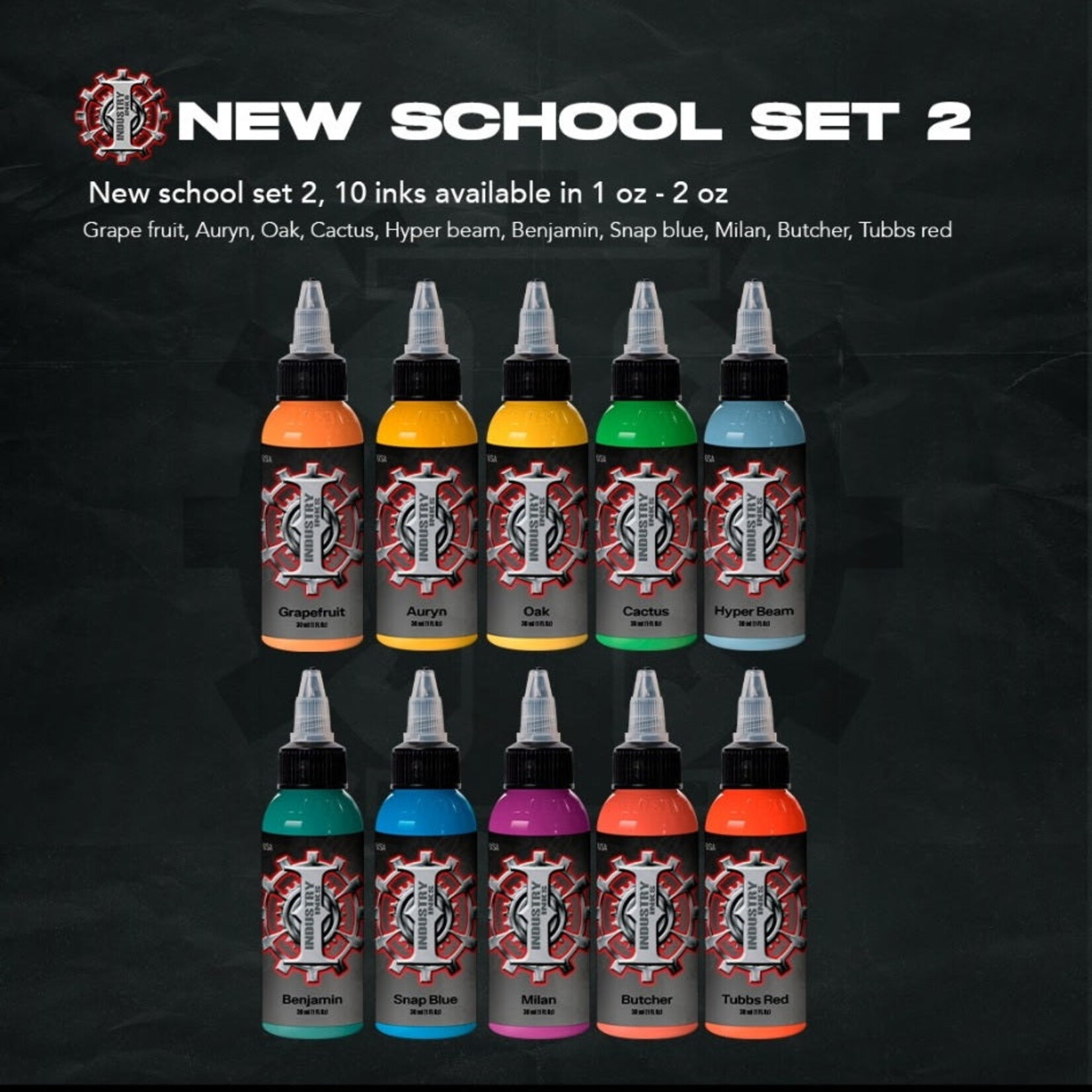 INDUSTRY INKS NEW SCHOOL COLOUR SET 2