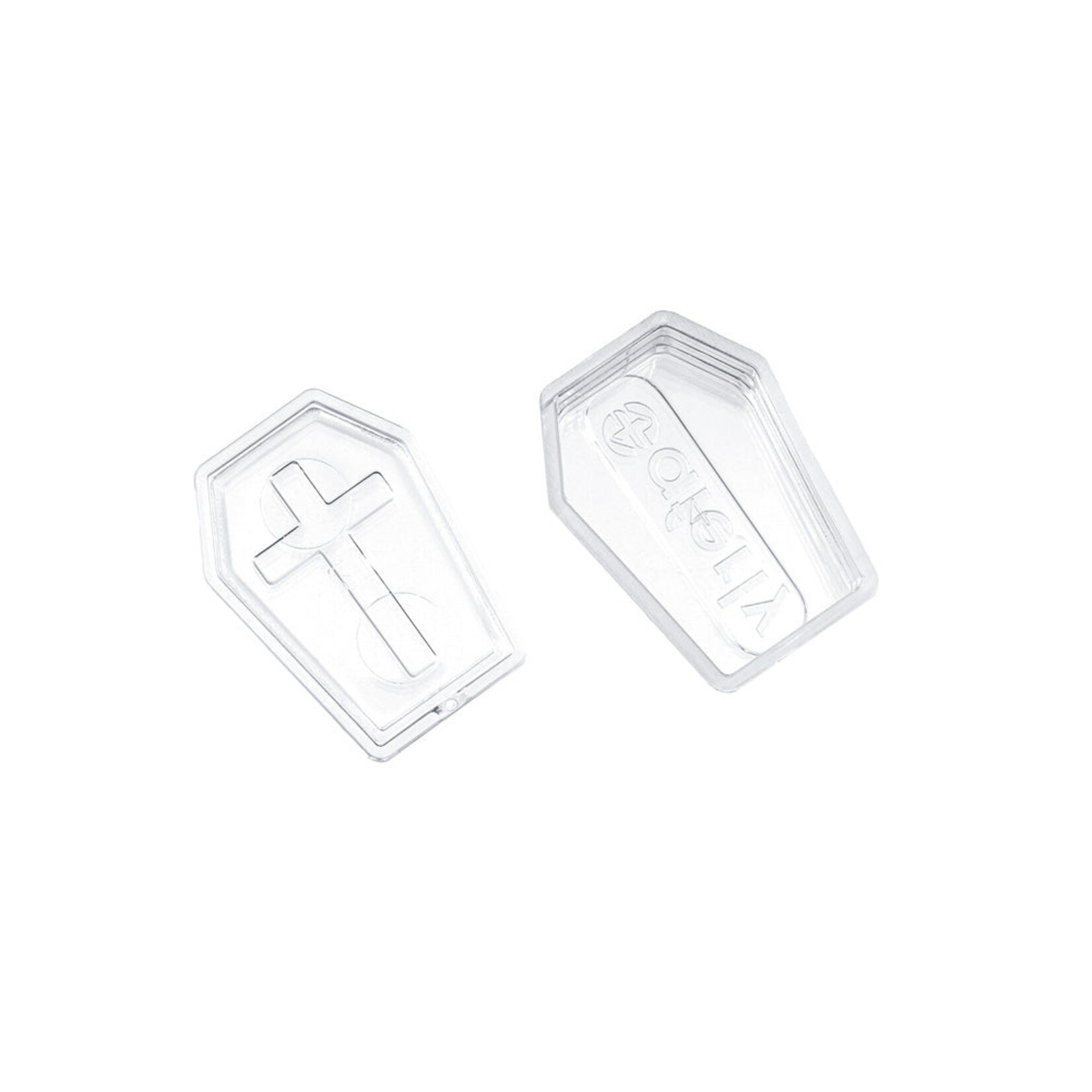 SAFERLY COFFIN INK CAP LIDS #25 — BAG OF 20 CLEAR