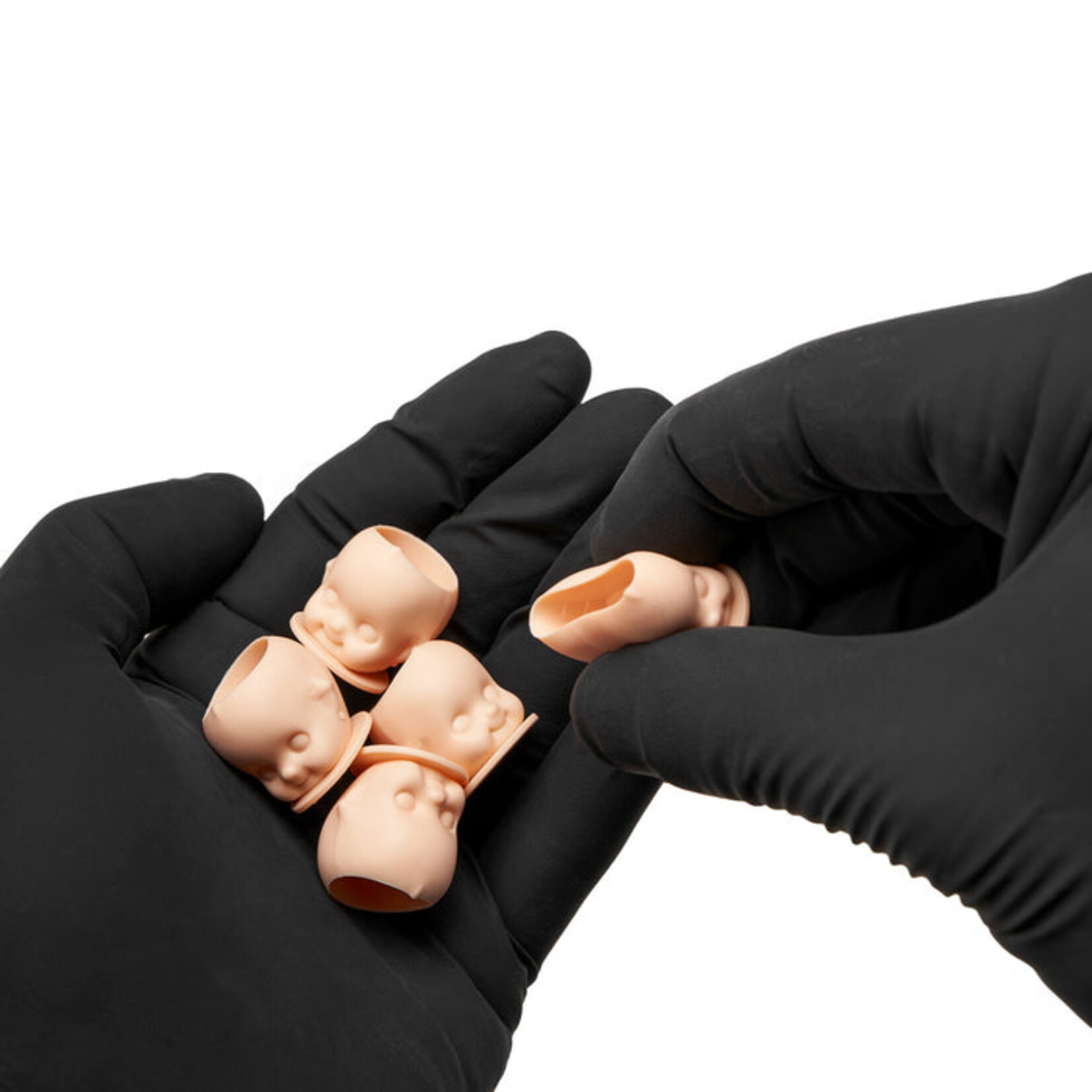 SAFERLY CUTIE DOLL HEAD SILICONE INK CAPS — SIZE #16 (LARGE) — BAG OF 50