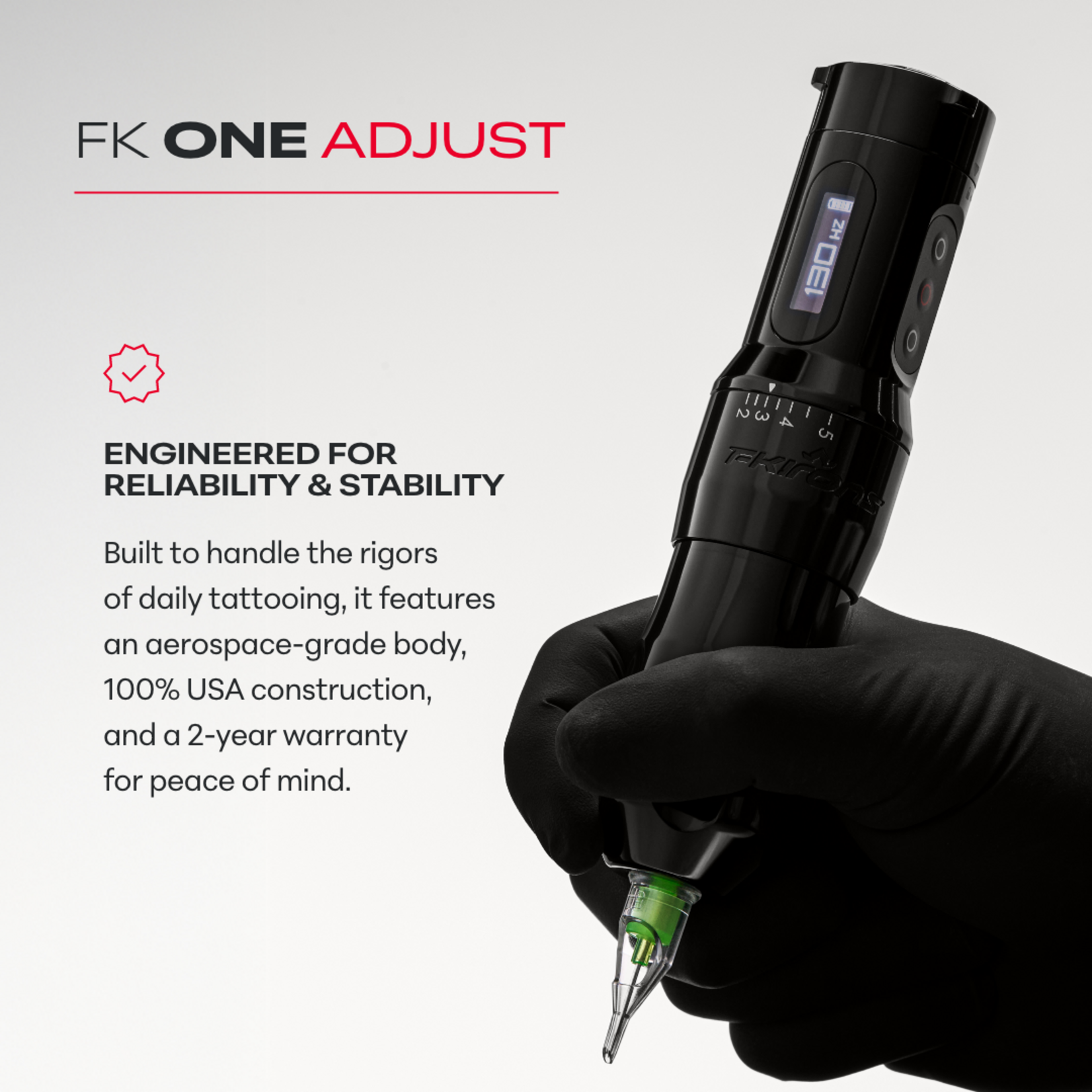 FK IRONS ONE ADJUST WIRELESS TATTOO MACHINE