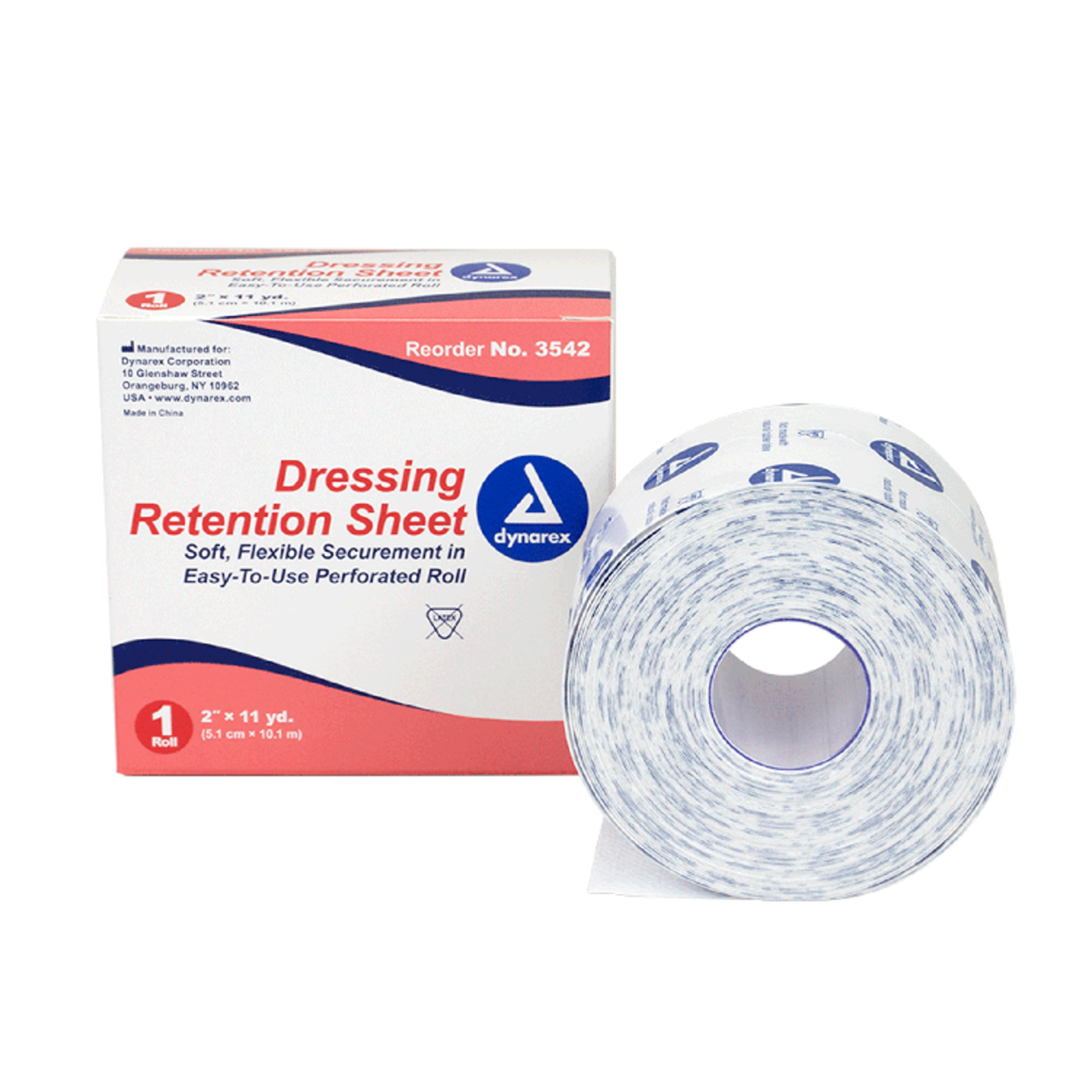 DYNAREX DRESSING RETENTION SHEET Latex Free, 2" x 11 yds.