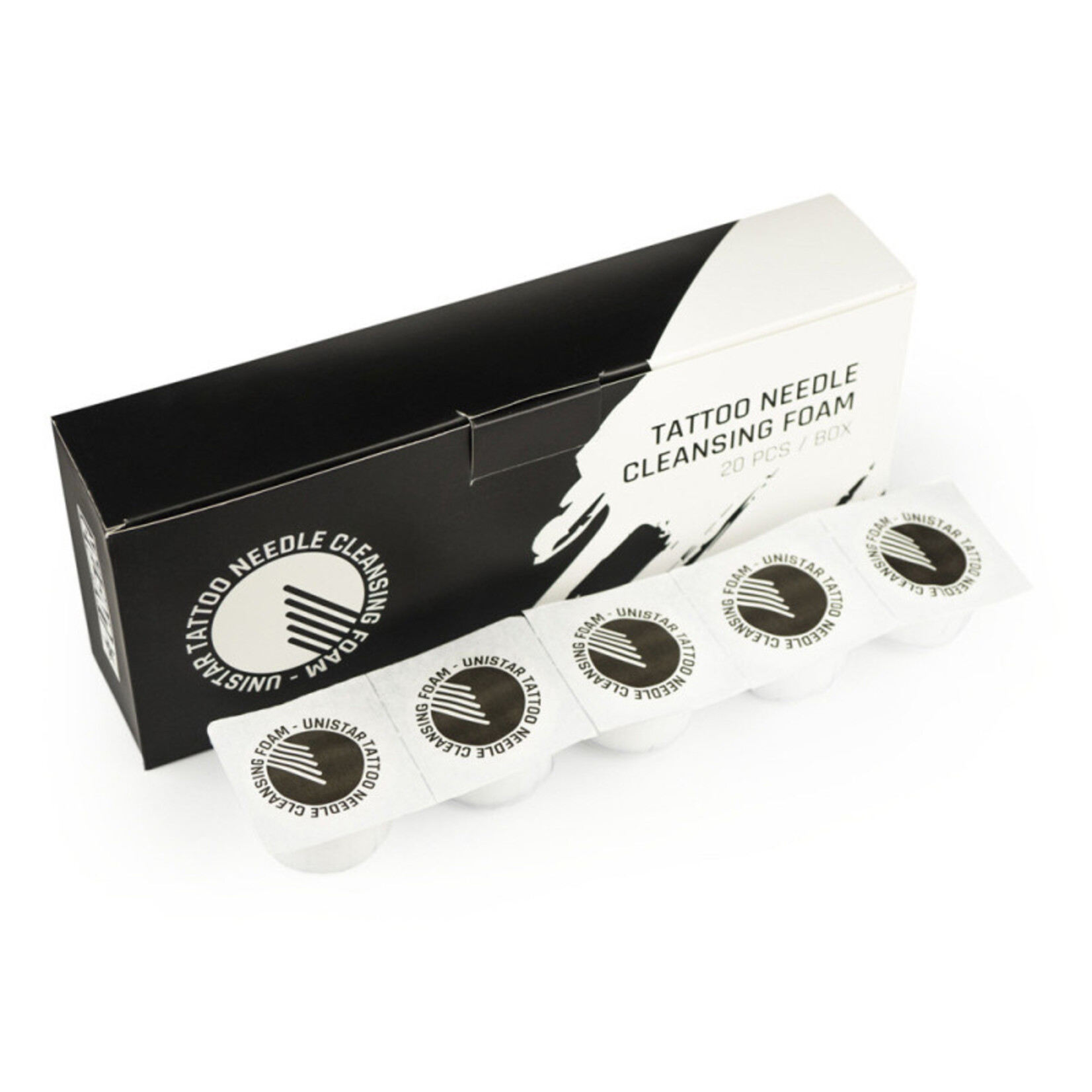UNISTAR TATTOO NEEDLE CLEANING FOAM - BOX OF 20 PCS