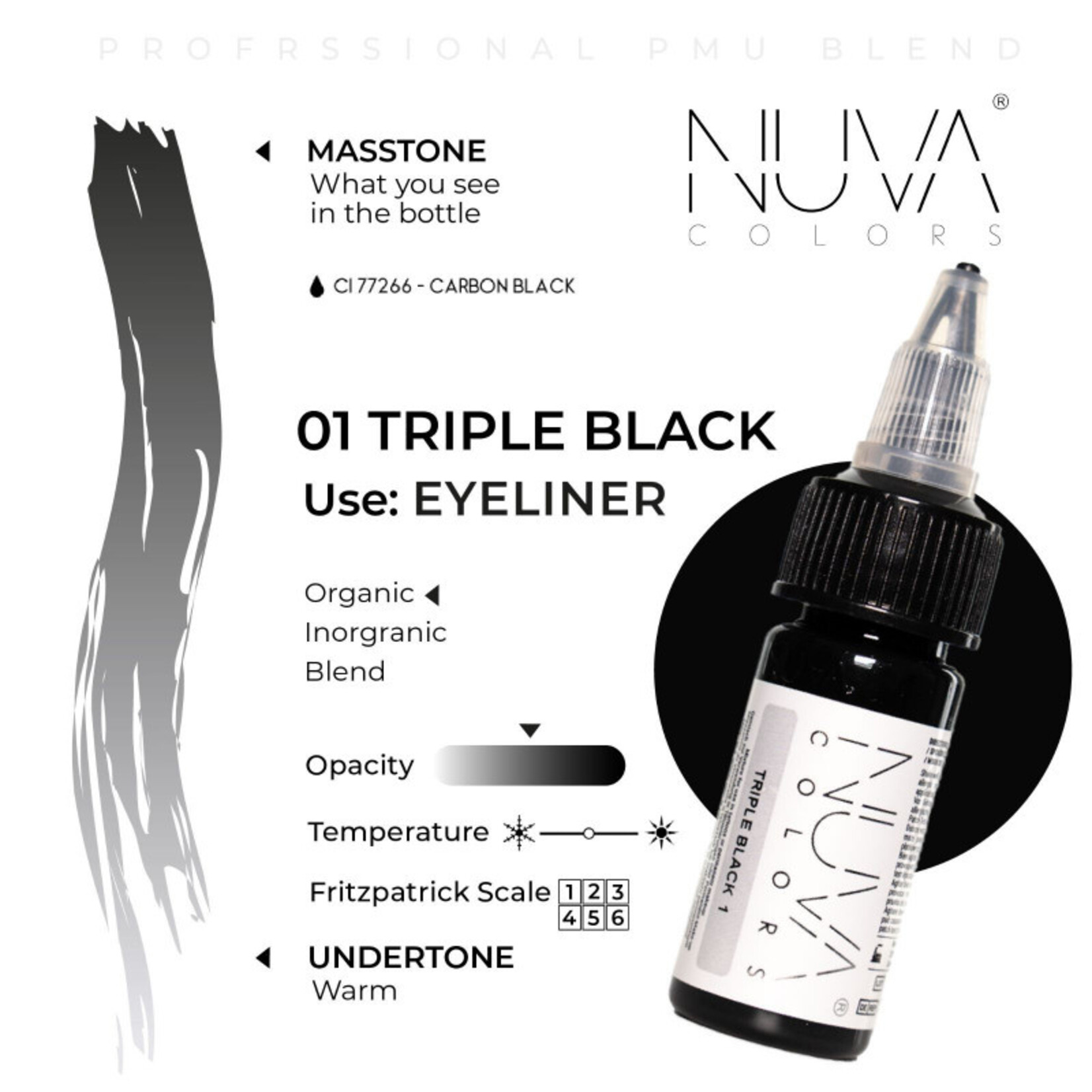 NUVA COLORS - 01 TRIPLE BLACK - 15ml