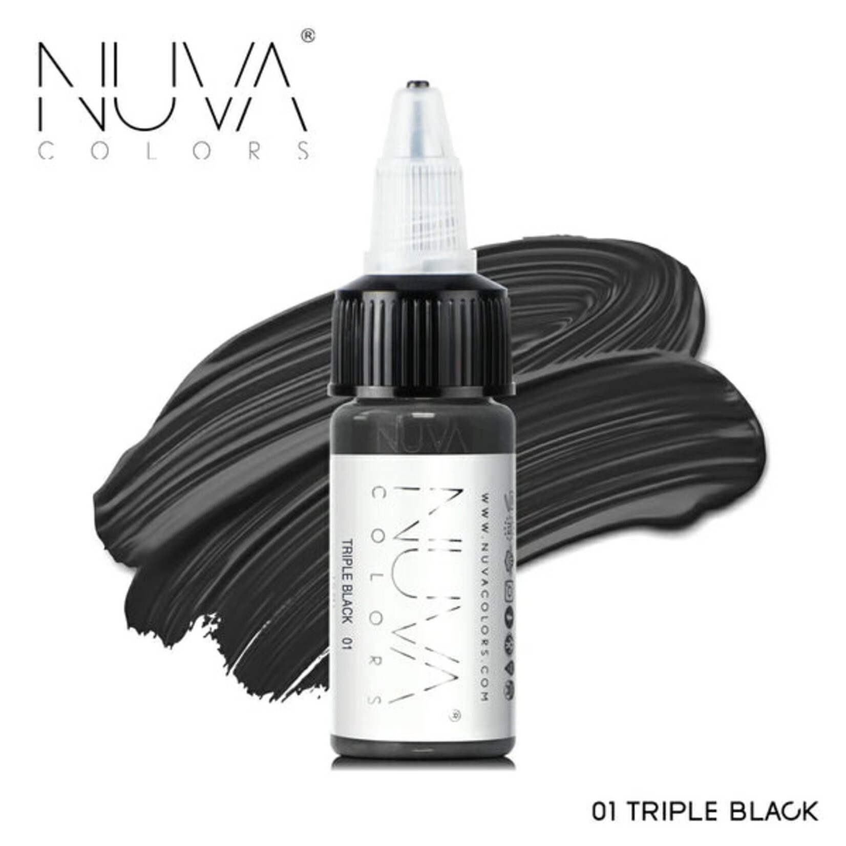 NUVA COLORS - 01 TRIPLE BLACK - 15ml