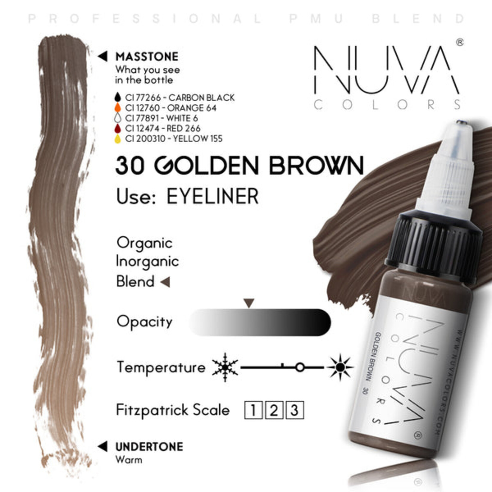 NUVA COLORS - 30 GOLDEN BROWN - 15ml
