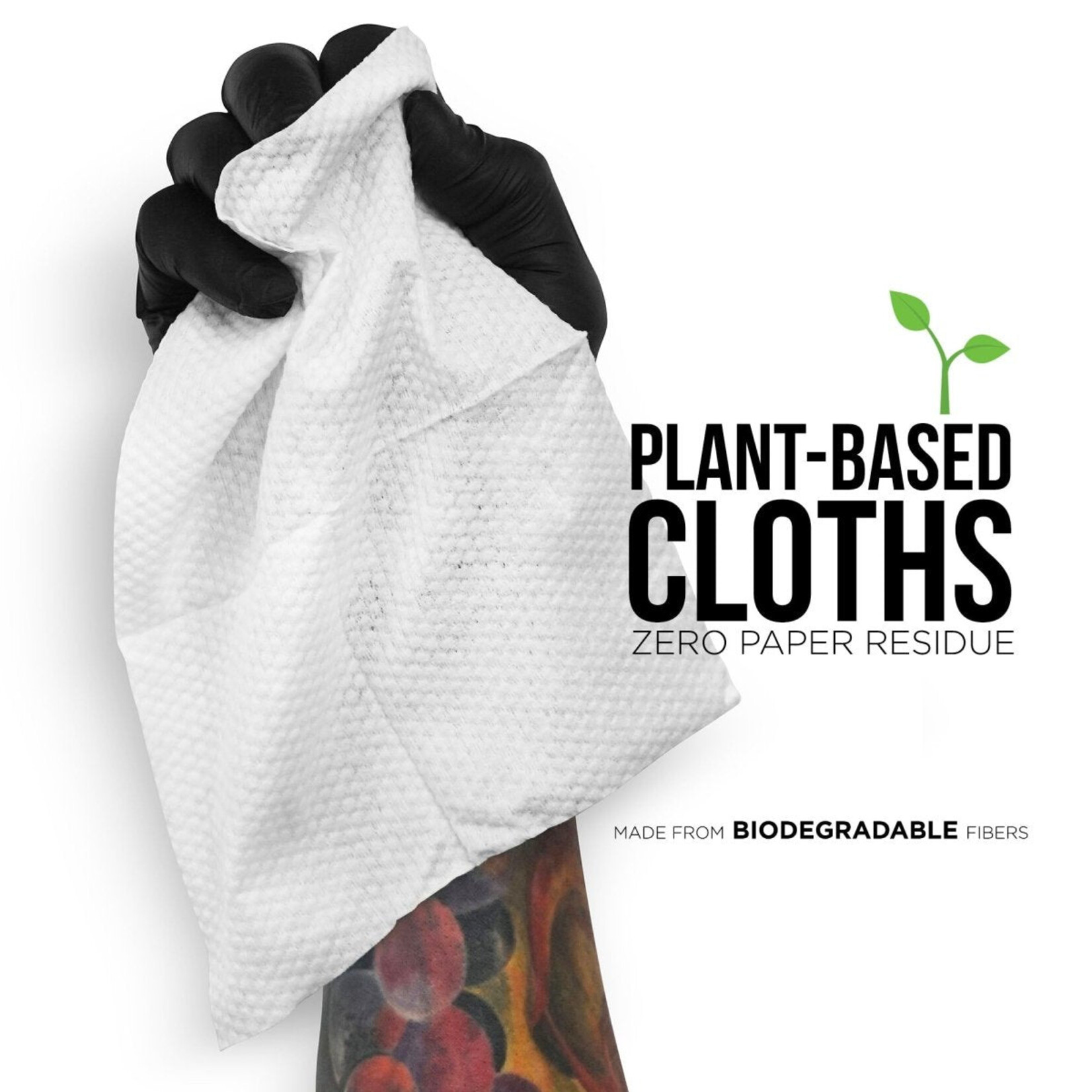 WIPE OUTZ PREMIUM TATTOO TOWEL - 20 CT (WHITE)