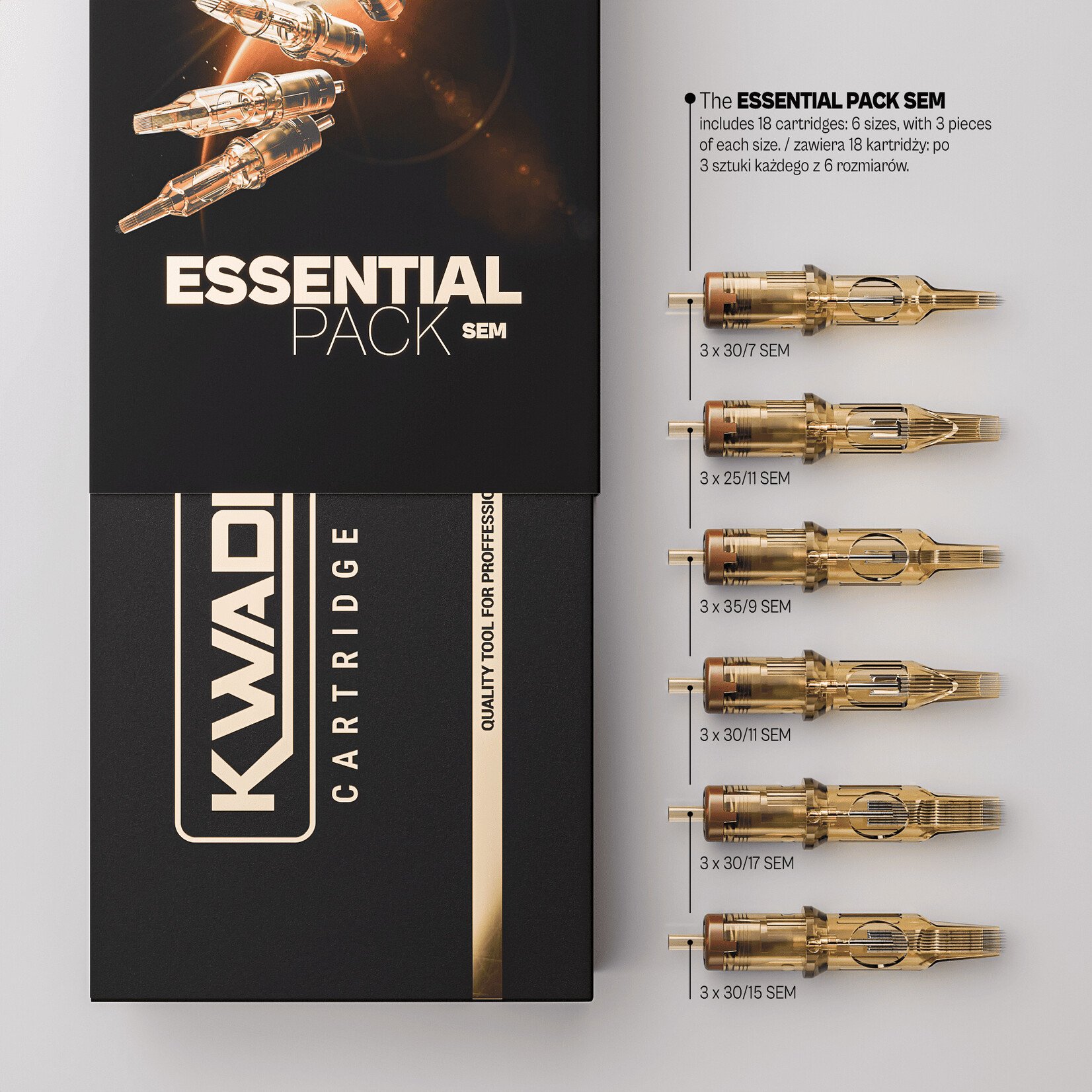 KWADRON CARTRIDGE SYSTEM SEM ESSENTIAL PACK 18 pcs.