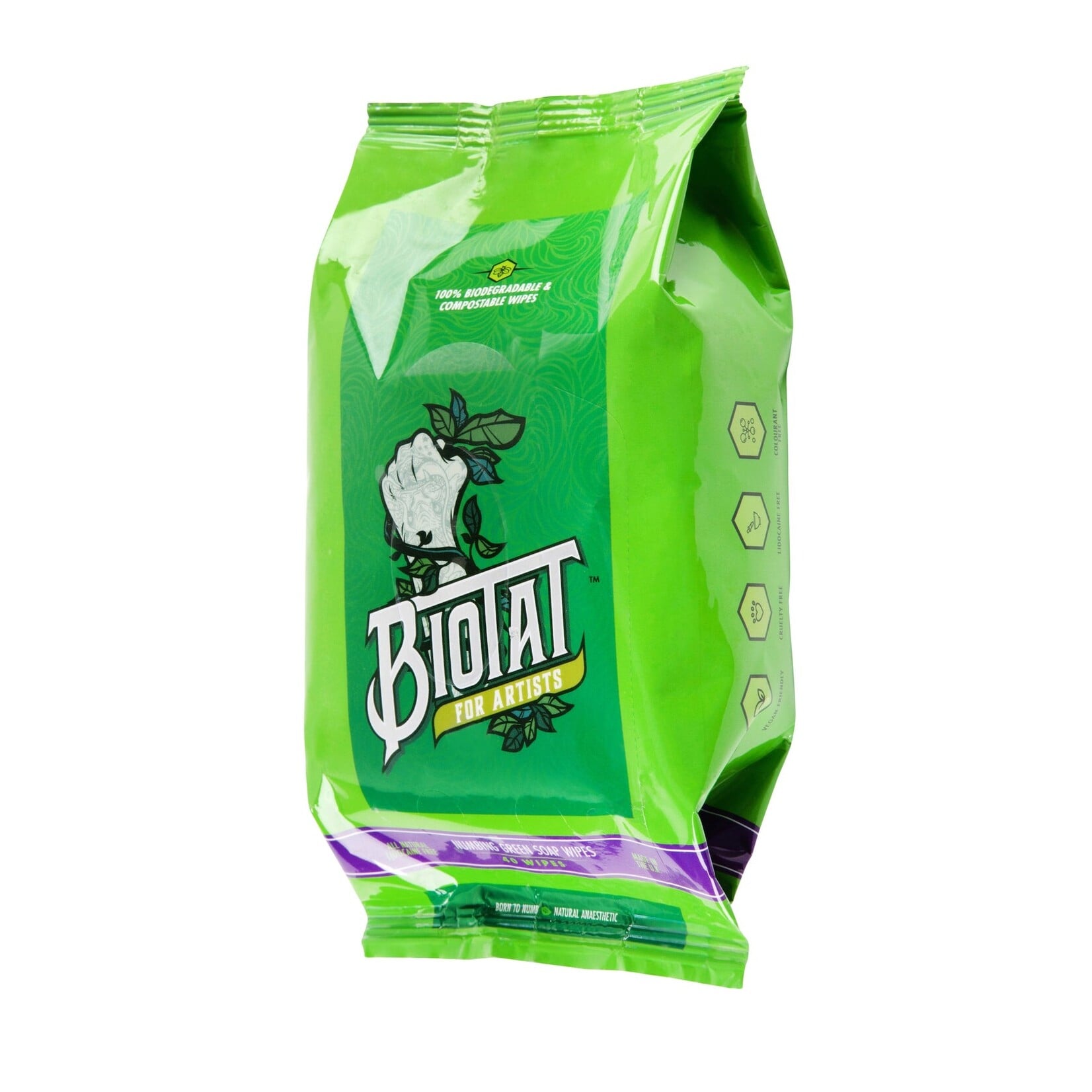 BIOTAT ® GREEN SOAP WIPES - Pack 40