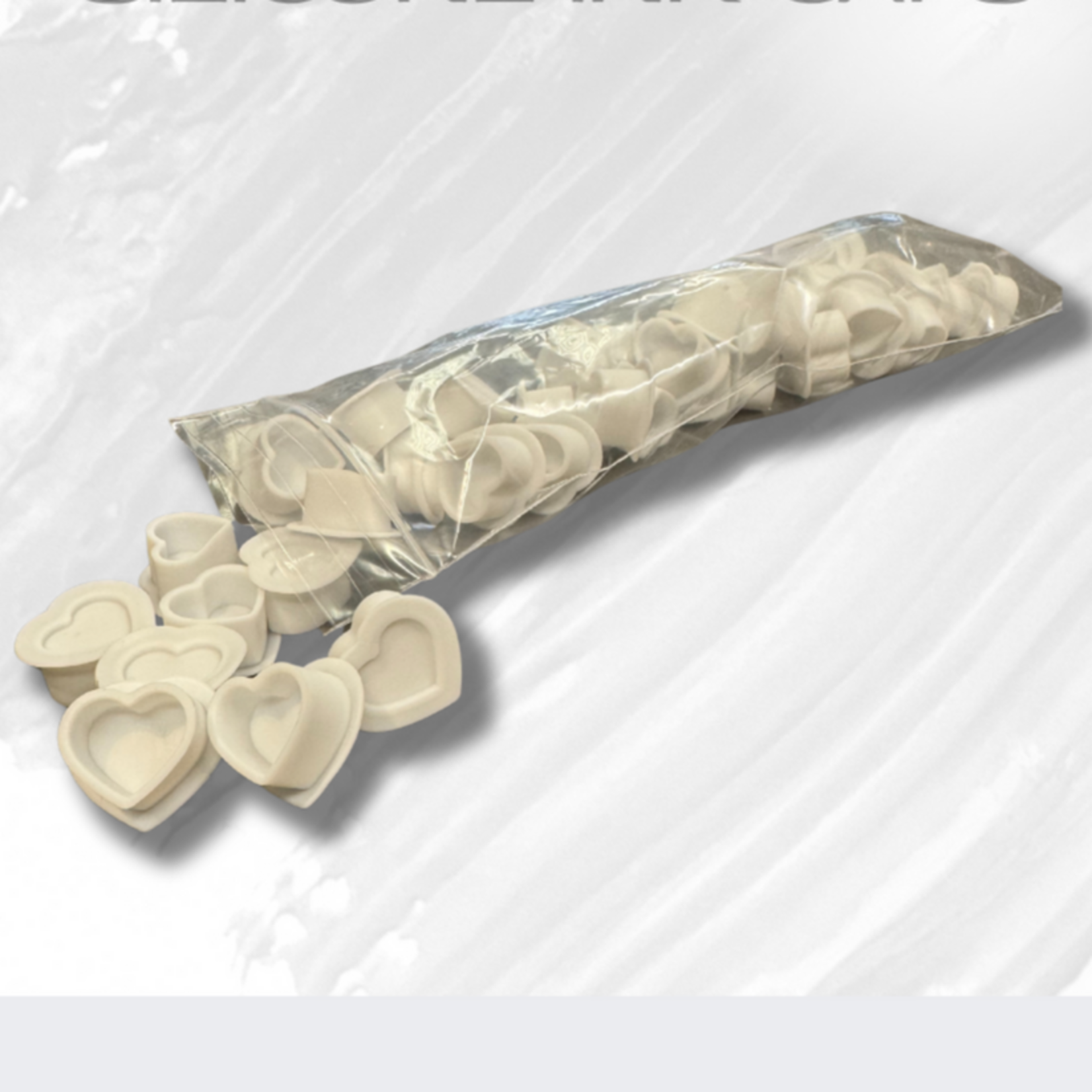 ULTRA SOFT SILICONE HEARTS INK CUPS