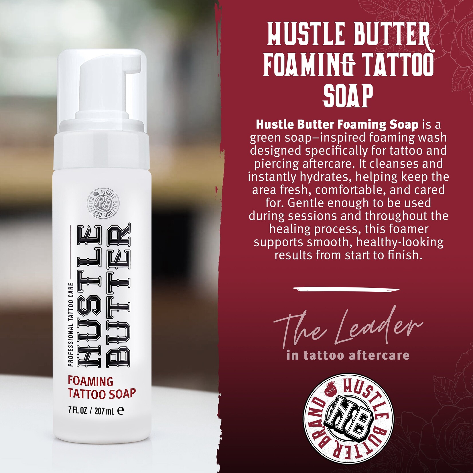 HUSTLE BUTTER FOAMING TATTOO SOAP 7OZ