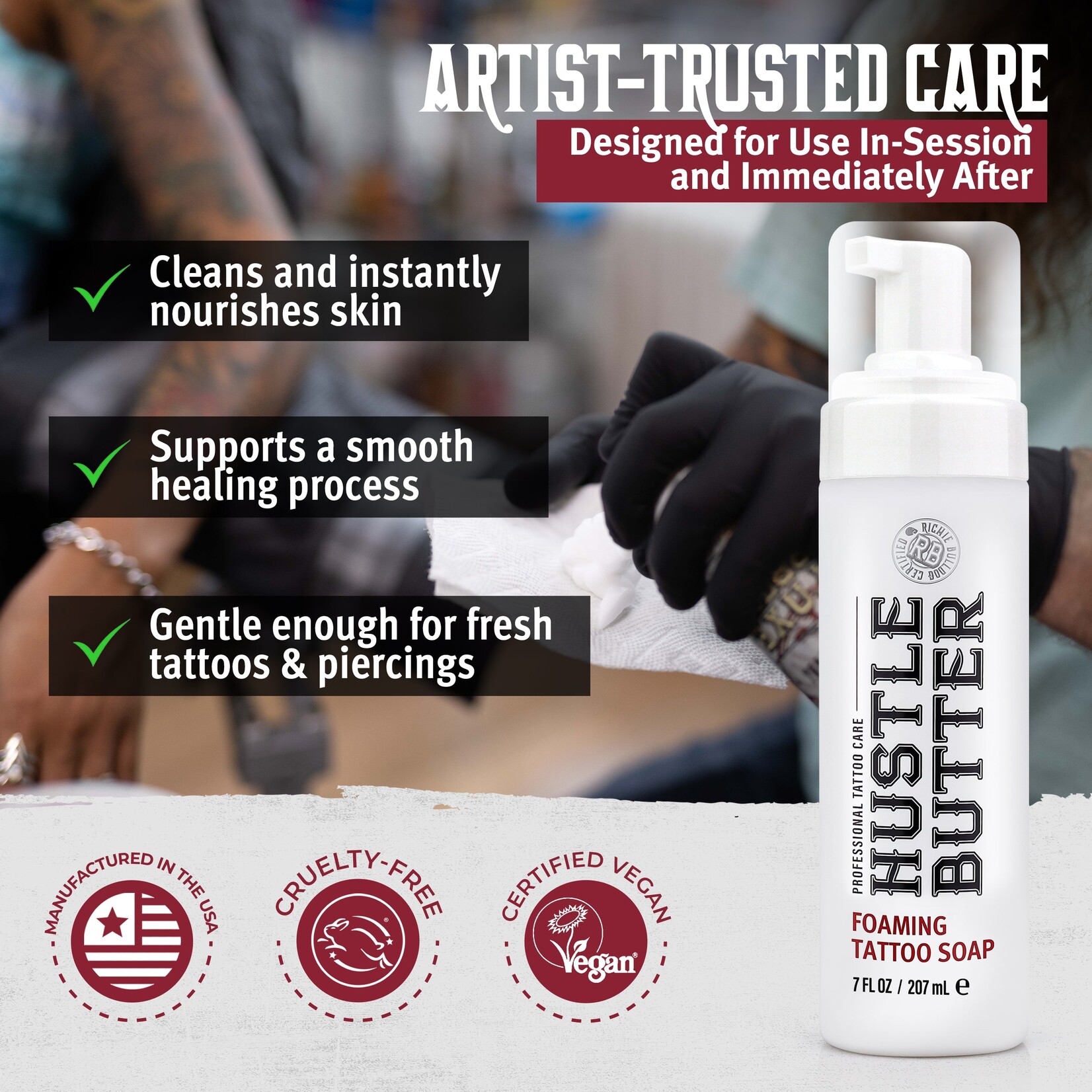 HUSTLE BUTTER FOAMING TATTOO SOAP 7OZ