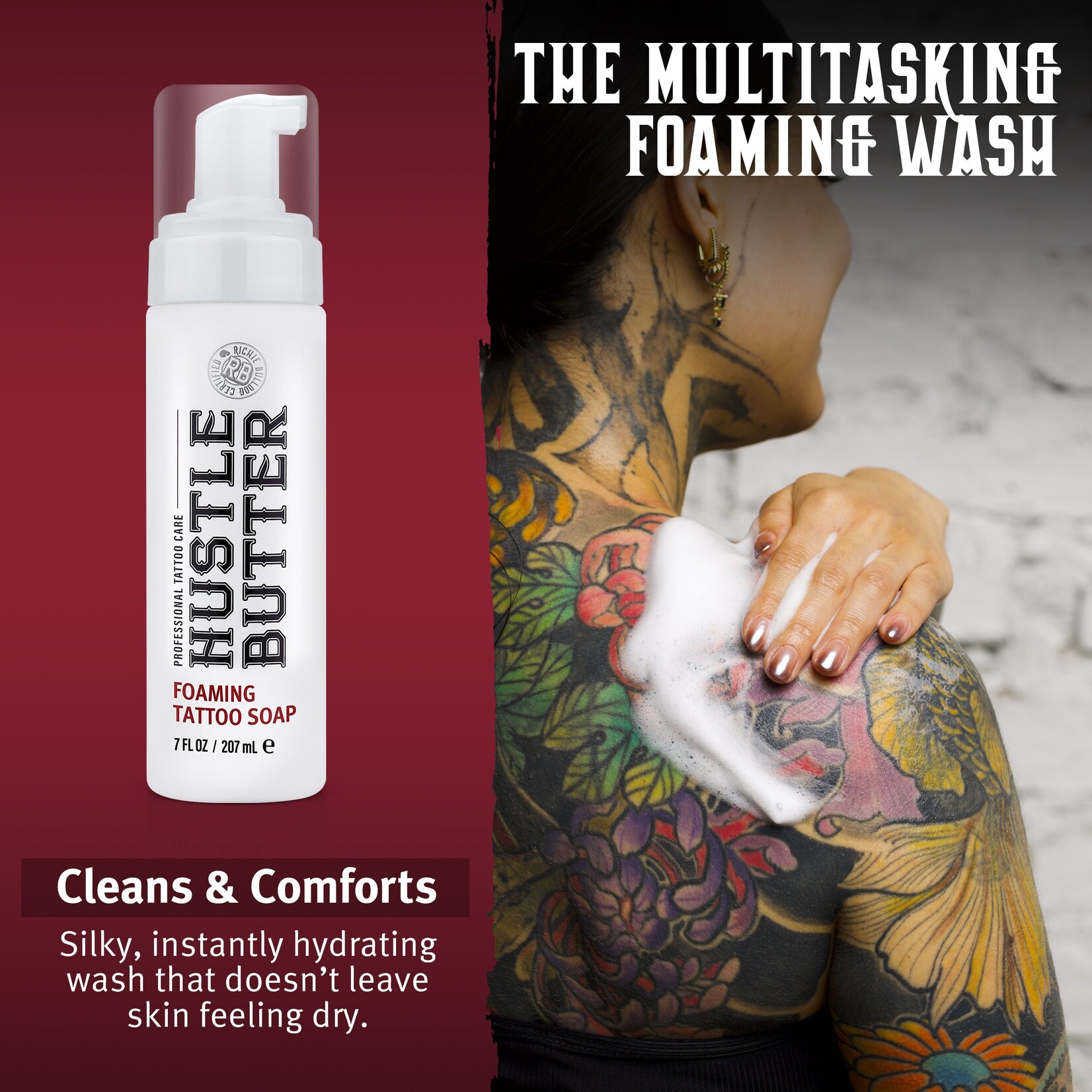 HUSTLE BUTTER FOAMING TATTOO SOAP 7OZ