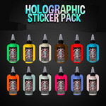 INDUSTRY INKS - HOLOGRAPHIC STICKER COLOUR SET 1OZ