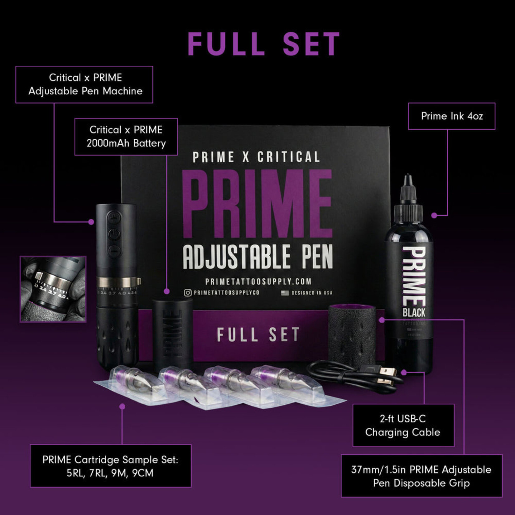 PRIME X CRITICAL ADJUSTABLE PEN MACHINE