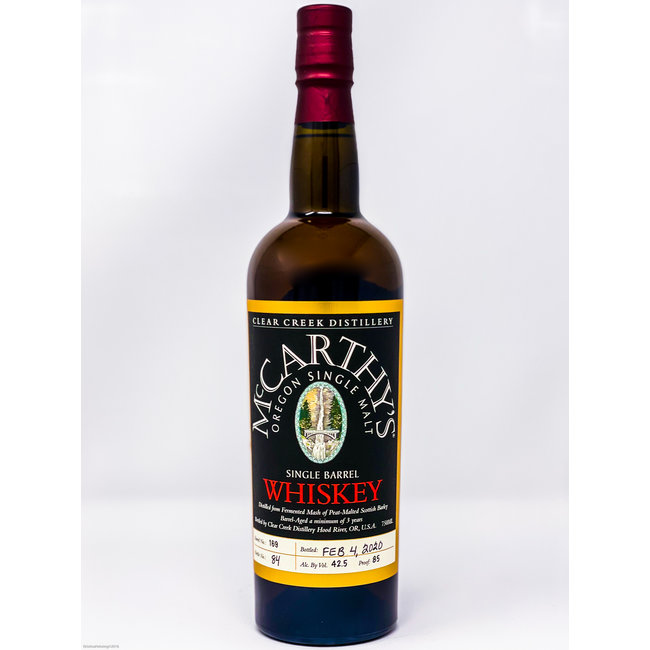 MCCARTHY'S PEATED OREGON SINGLE MALT HEALTHY SPIRITS SINGLE BARREL 750ML