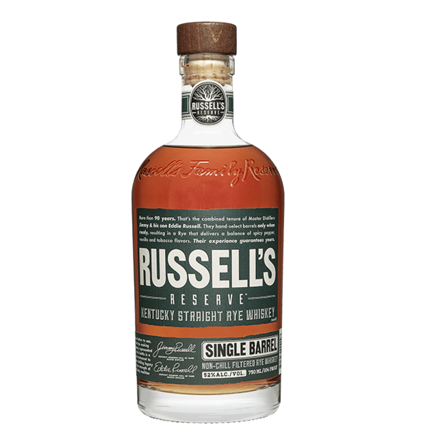 RUSSELL'S RESERVE SINGLE BARREL RYE CASK STRENGTH 750ML