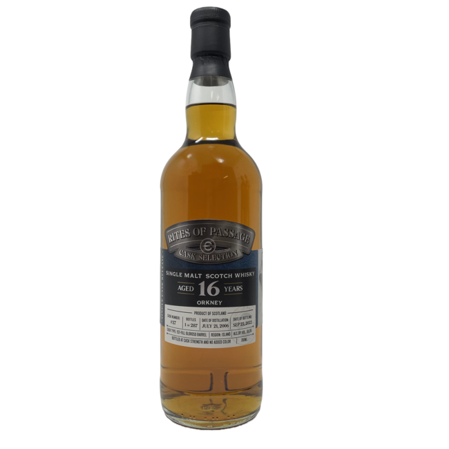RITES OF PASSAGE ORKNEY (HIGHLAND PARK) 16 YEAR FIRST FILL OLOROSO AGED SCOTCH 700ML