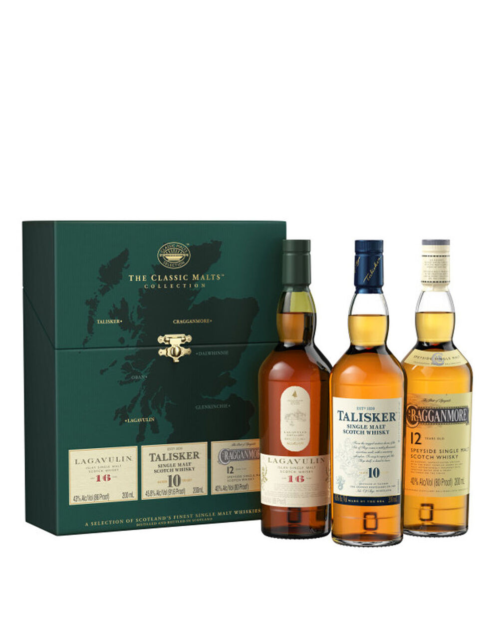 CLASSIC MALTS GIFT SET (LAGAVULIN 16, TALISKER 10, CRAGGANMORE 12) 200ML -  Healthy Spirits