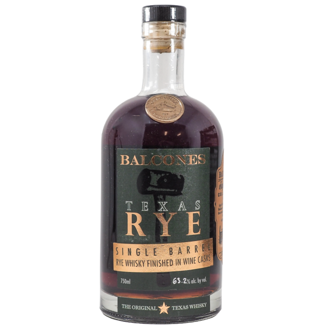 (JULY 22 WHISKEY CLUB) BALCONES TEXAS RYE FINISHED IN PORT CASKS 750ML