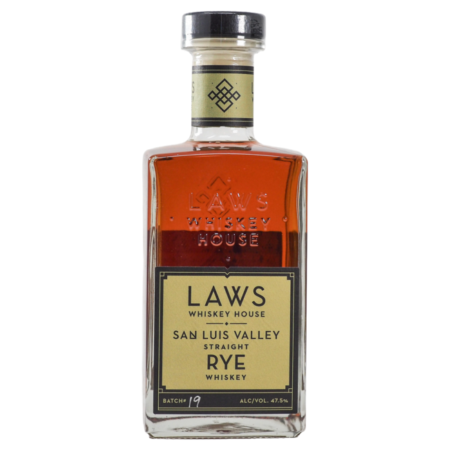 LAWS WHISKEY HOUSE SAN LUIS VALLEY STRAIGHT RYE WHISKEY 750ML