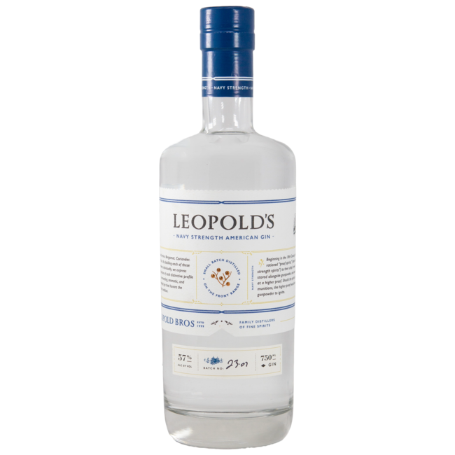 LEOPOLD BROS. NAVY STRENGTH GIN 750ML