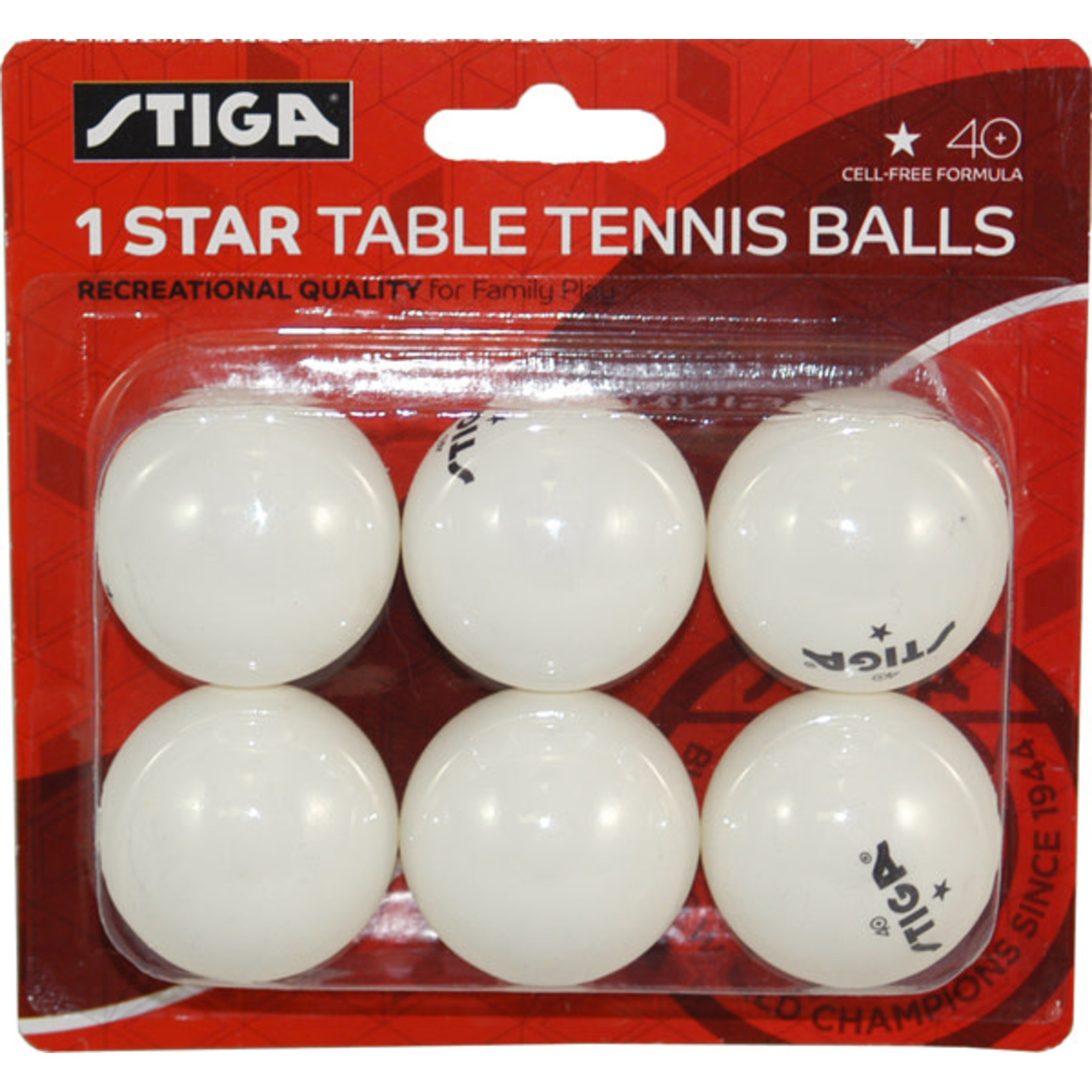 Stiga Stiga 1 STAR x6Pk White