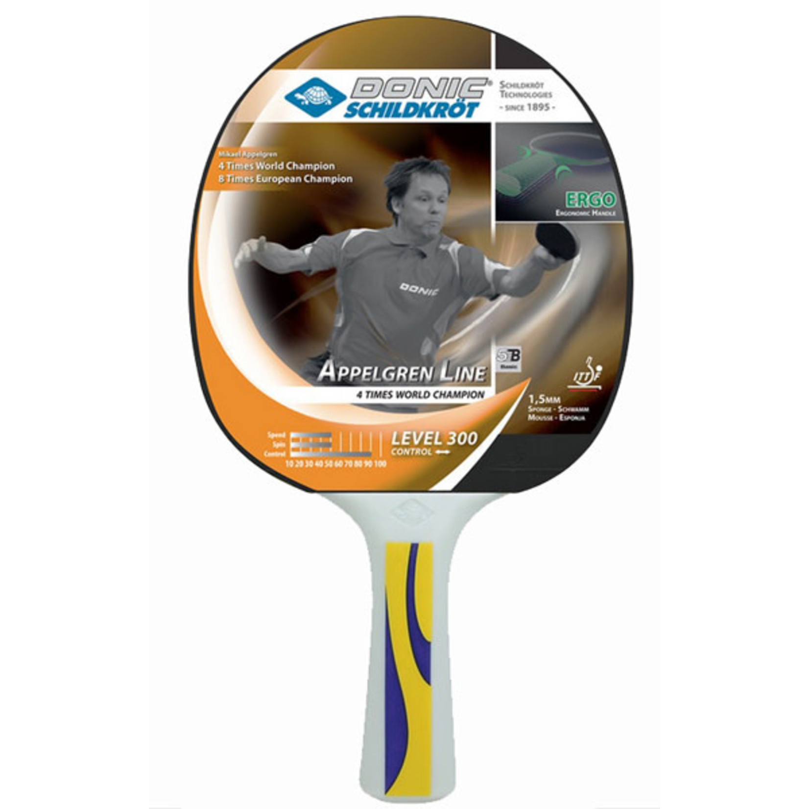 Donic Donic- Schildkrot Appelgren 300 Table Tennis Racquet