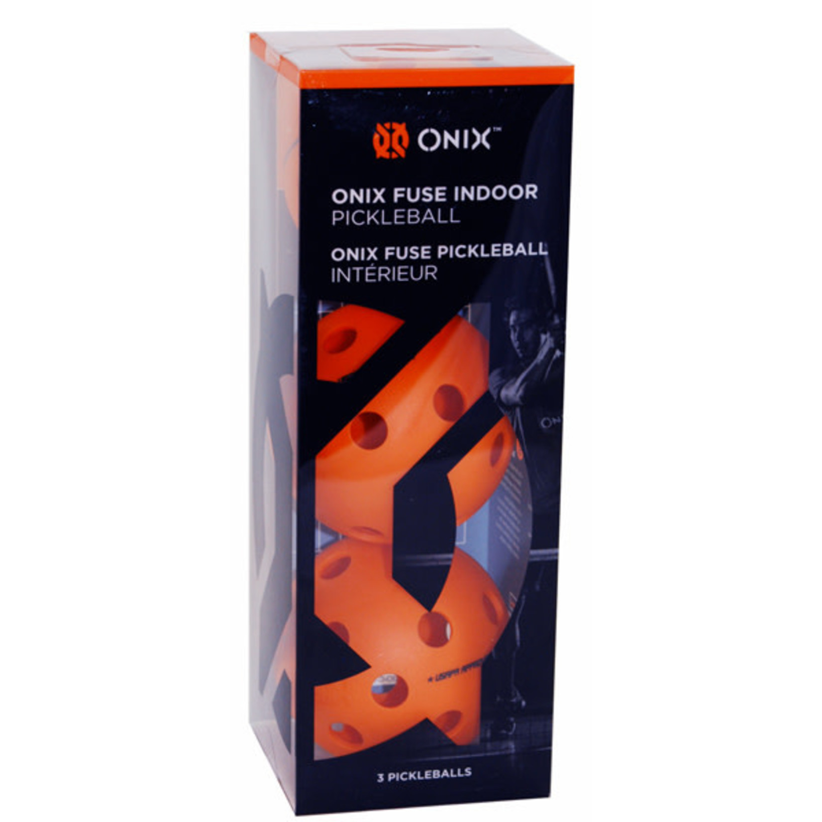 Onix Onix Fuse Indoor Pickleball  (3 pack) Orange