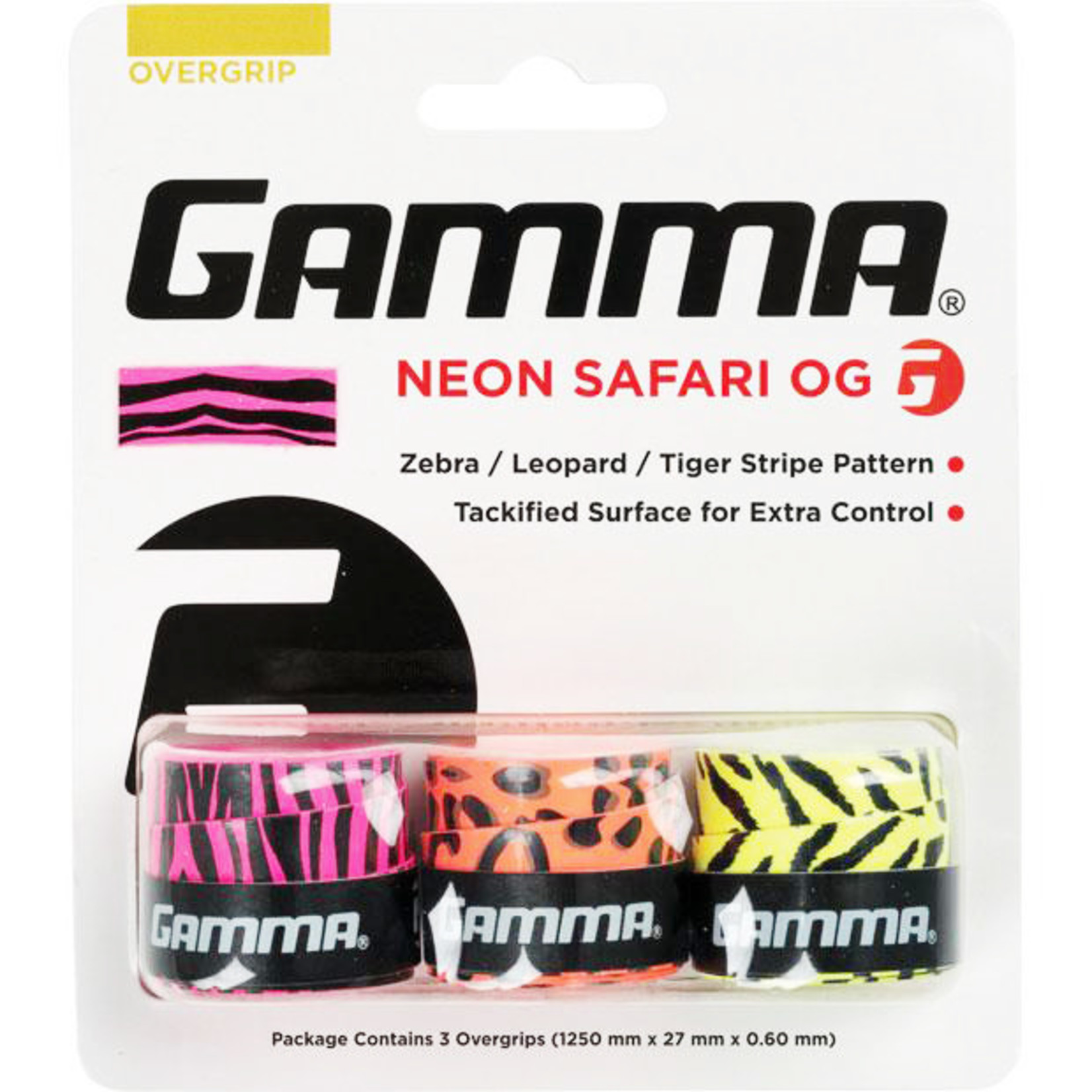 Gamma Gamma O-Grip Safari Neon 3pk