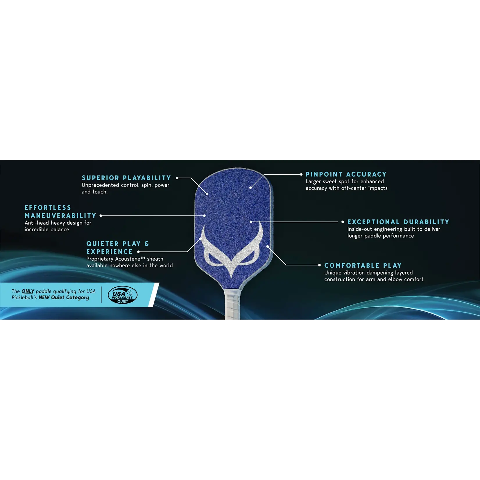 Owl Sport The OWL CX Control Series 16MM 7.9 oz Pickleball Paddle