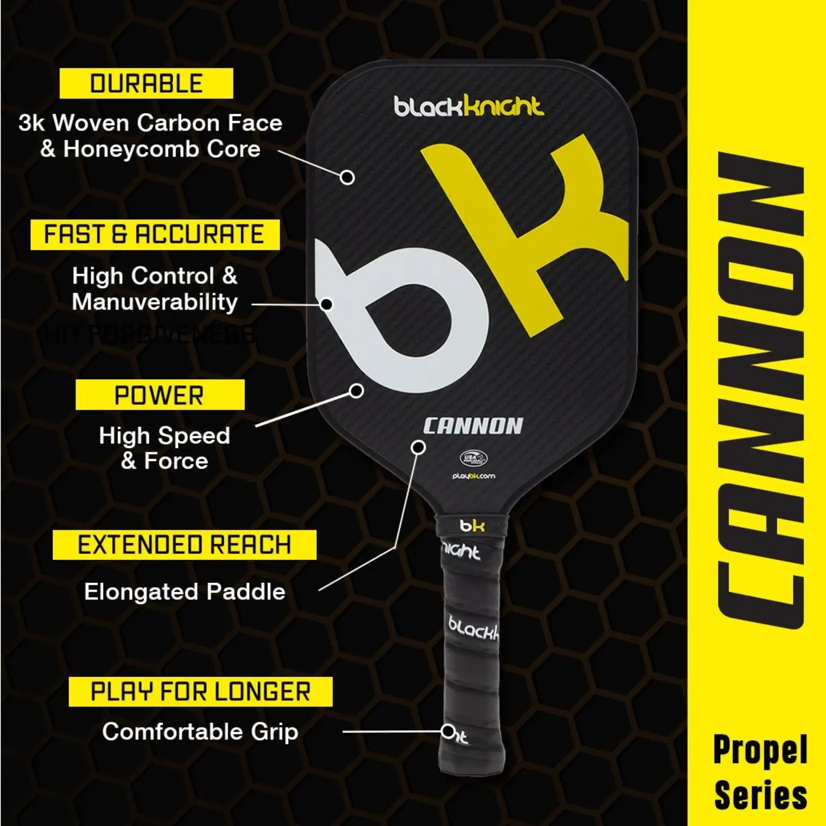 Black Knight Black Knight Cannon Pickleball Paddle