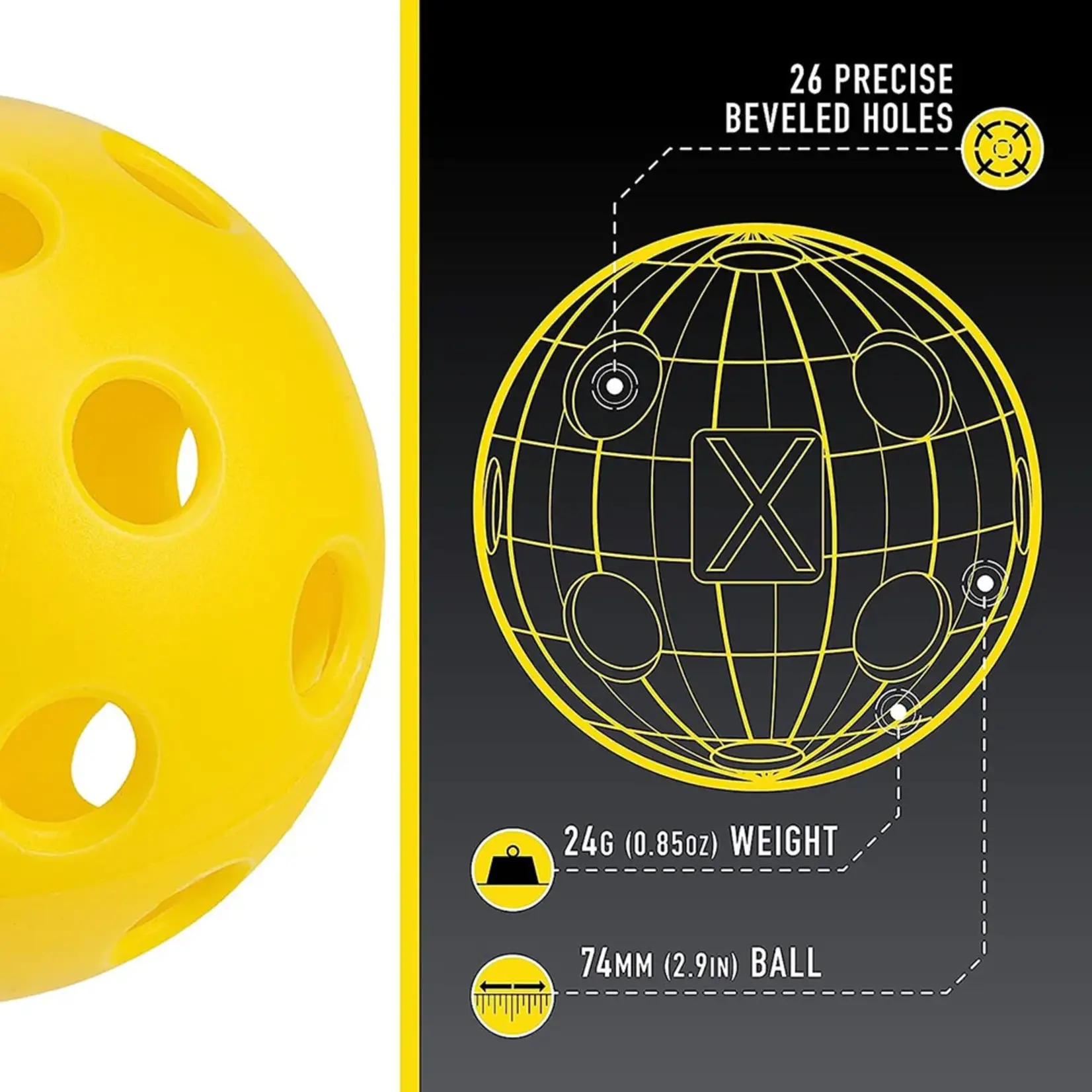 Franklin Franklin X-26 Yellow Pickleball