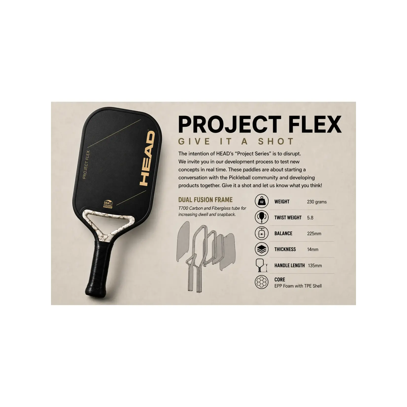Head Head Project Flex 2026 Pickleball Paddle