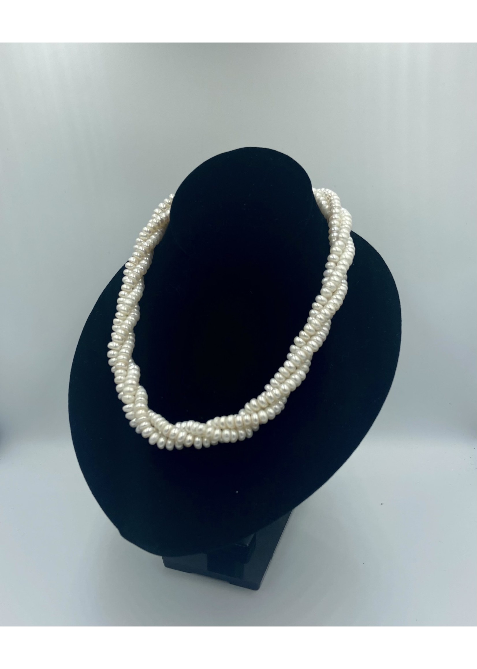 Blueskies Gallery Fresh Water Cultured Pear Triple Strand Necklace