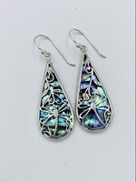 Blueskies Gallery Sterling silver Dragonfly teardrop earrings