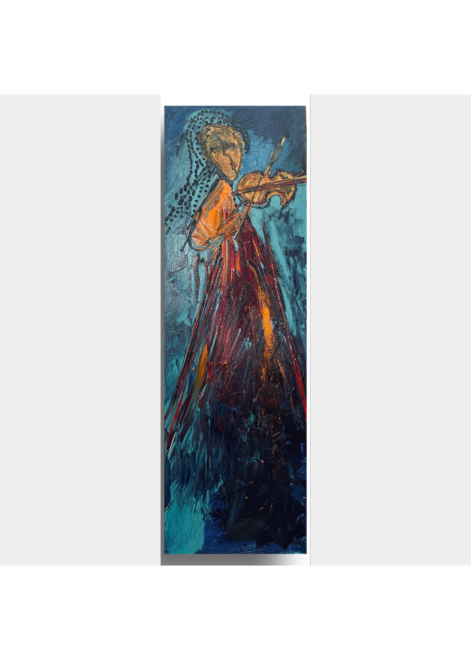 Gerome Meminger MEMG LADY W VIOLIN 12 X 36